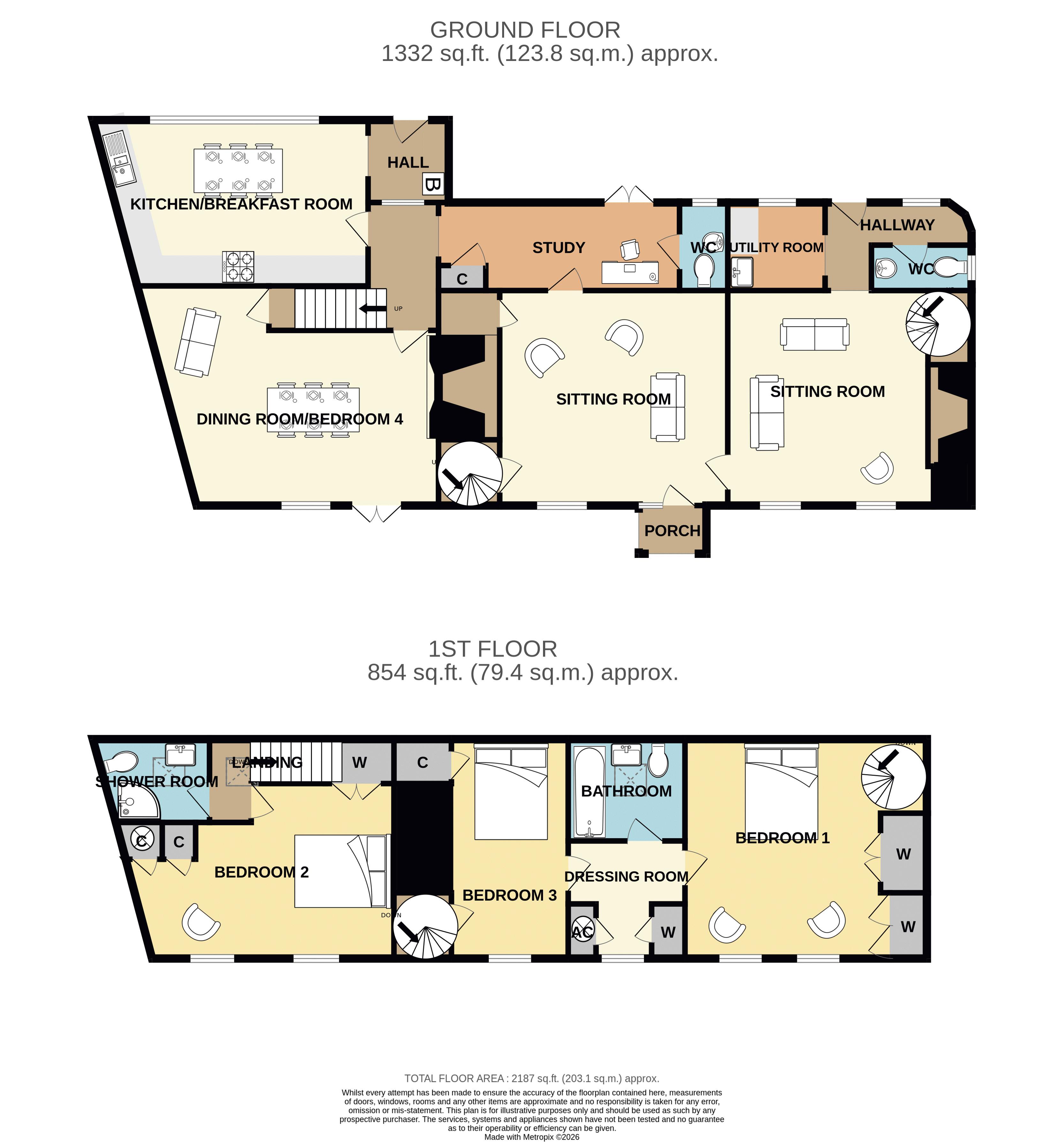 Roche Bridge Cottage, Sutton Road, Somerton floorplan