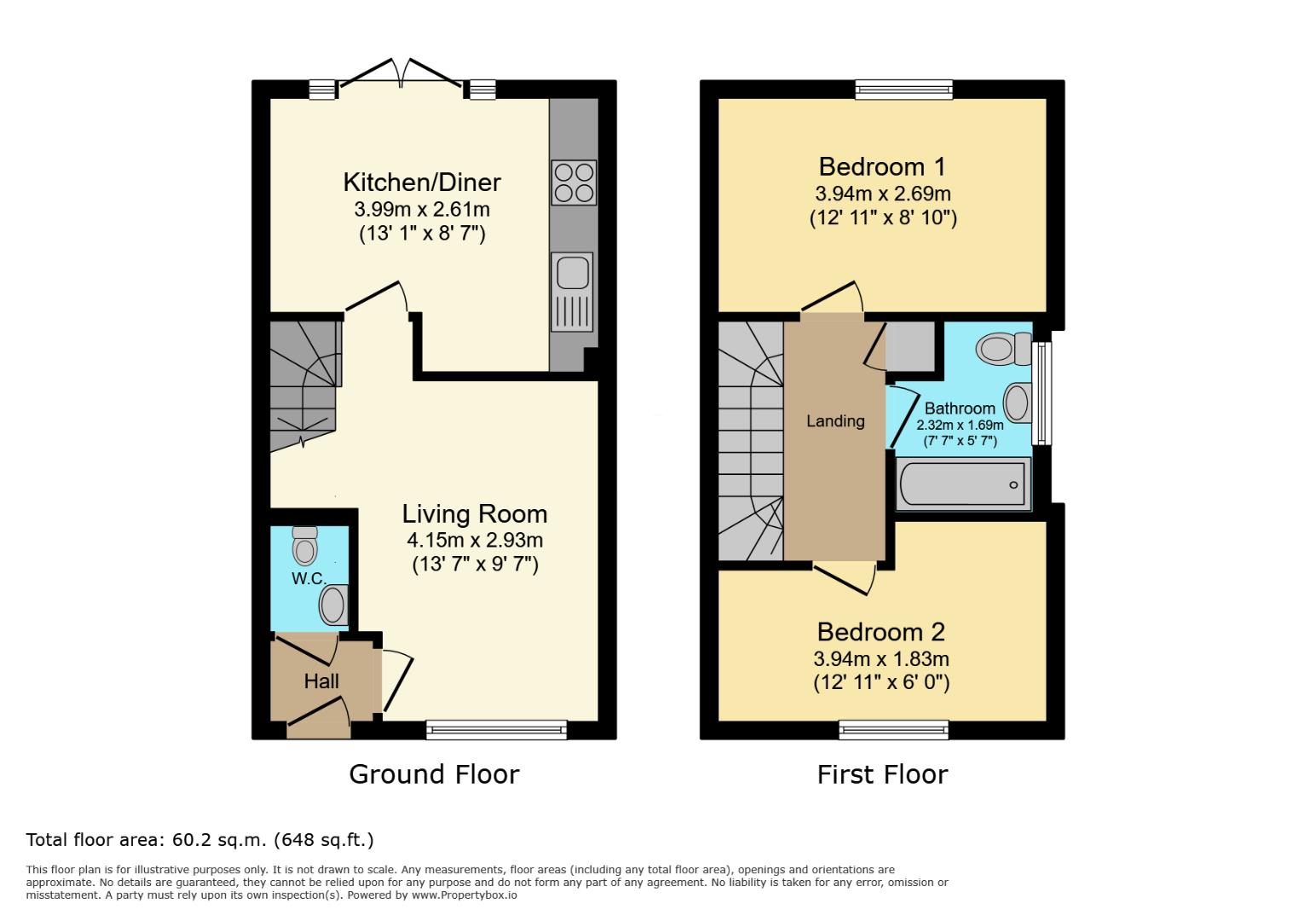 68, Weavers Close, Wigan floorplan