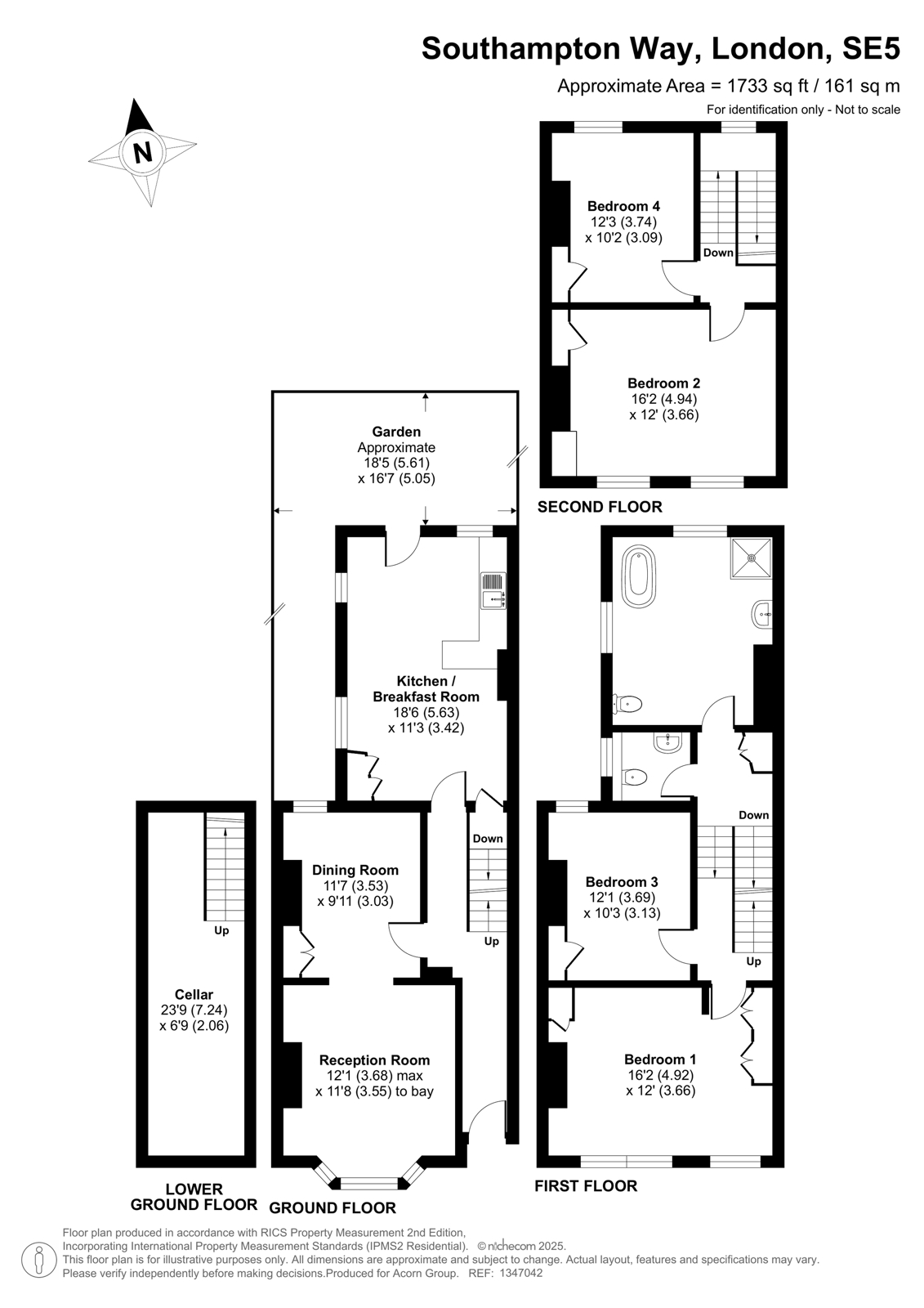 147, Southampton Way, London floorplan