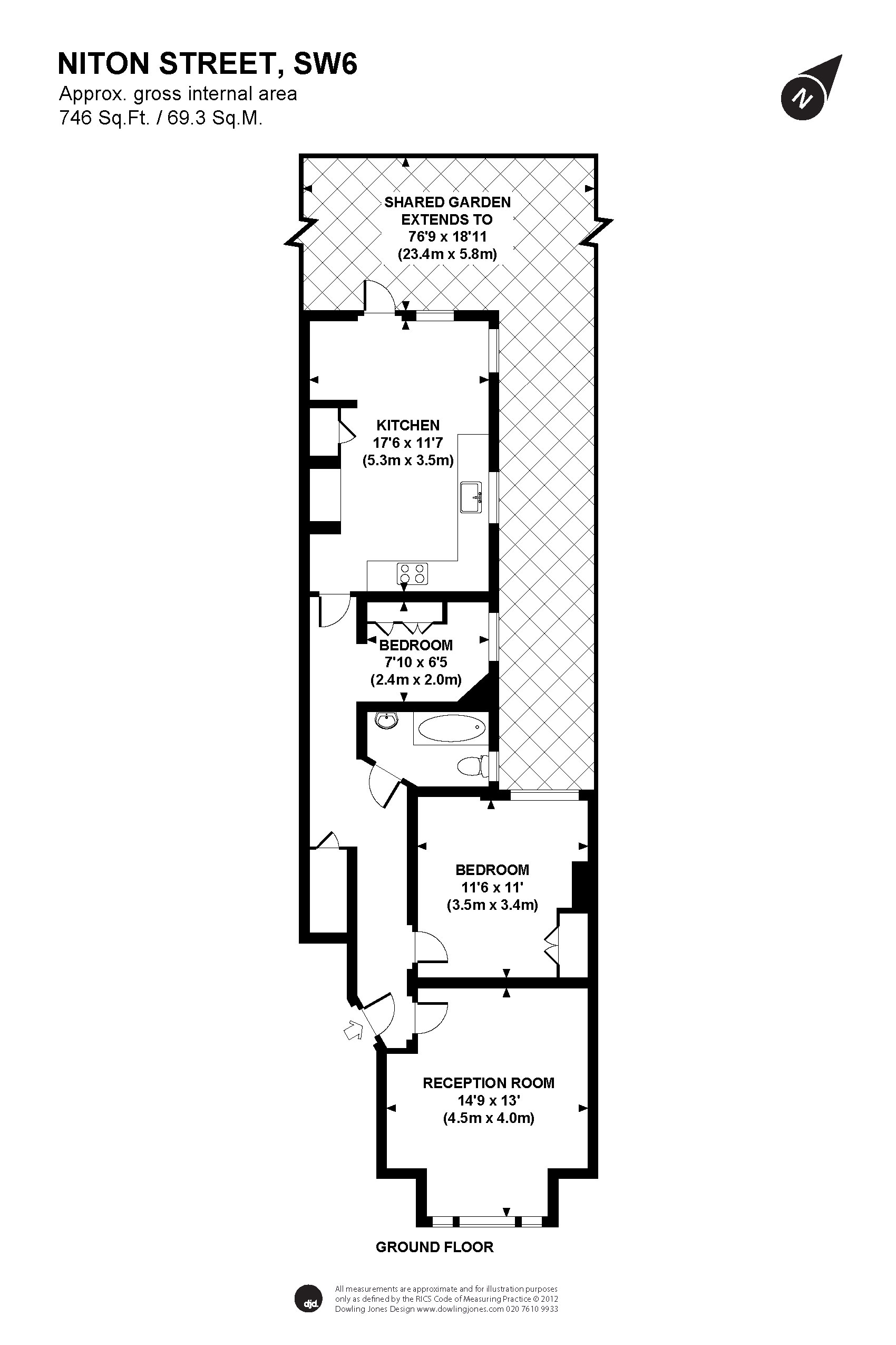 GFF, 42, Niton Street, London floorplan