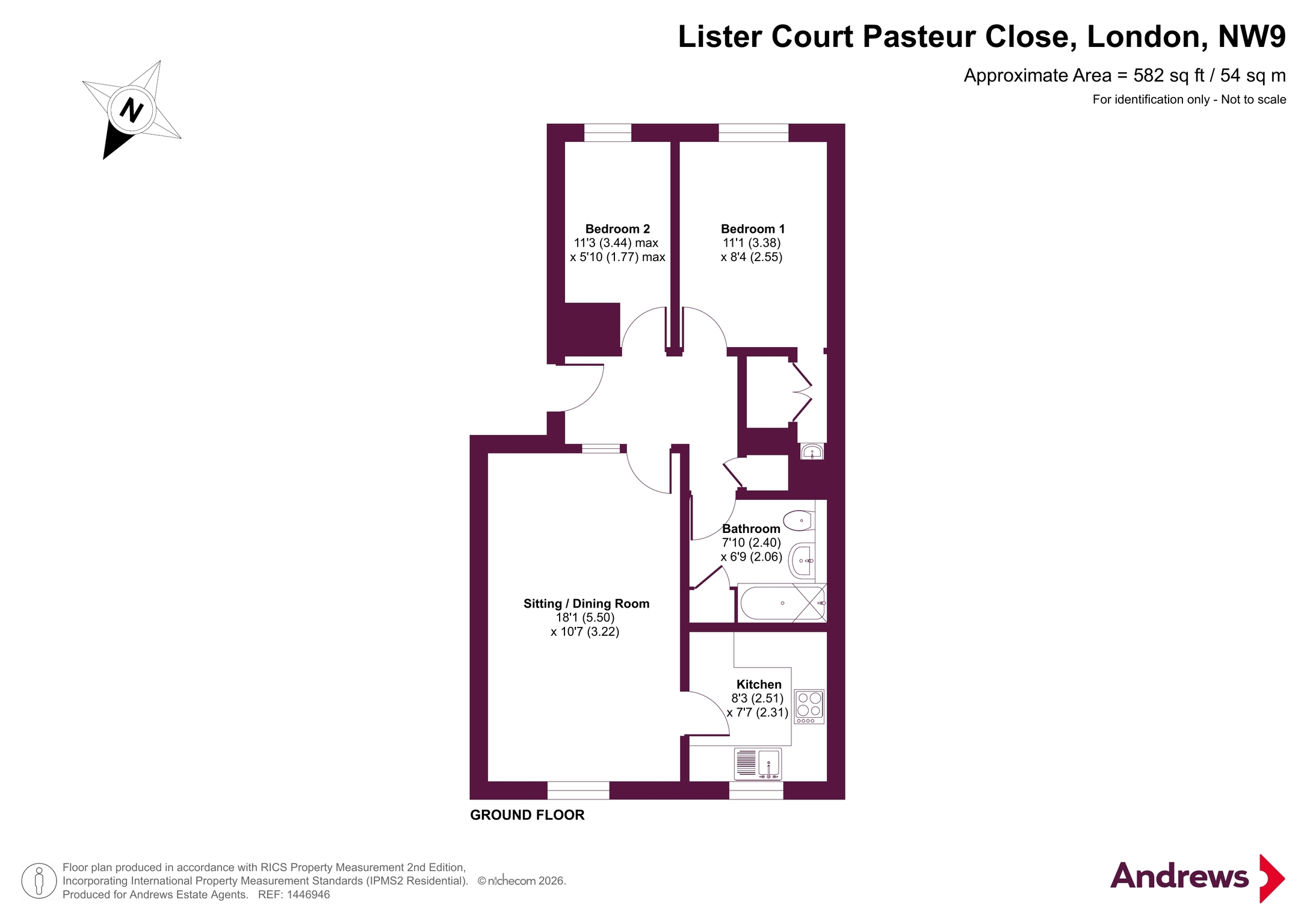 19 Lister Court,, Pasteur Close, London floorplan