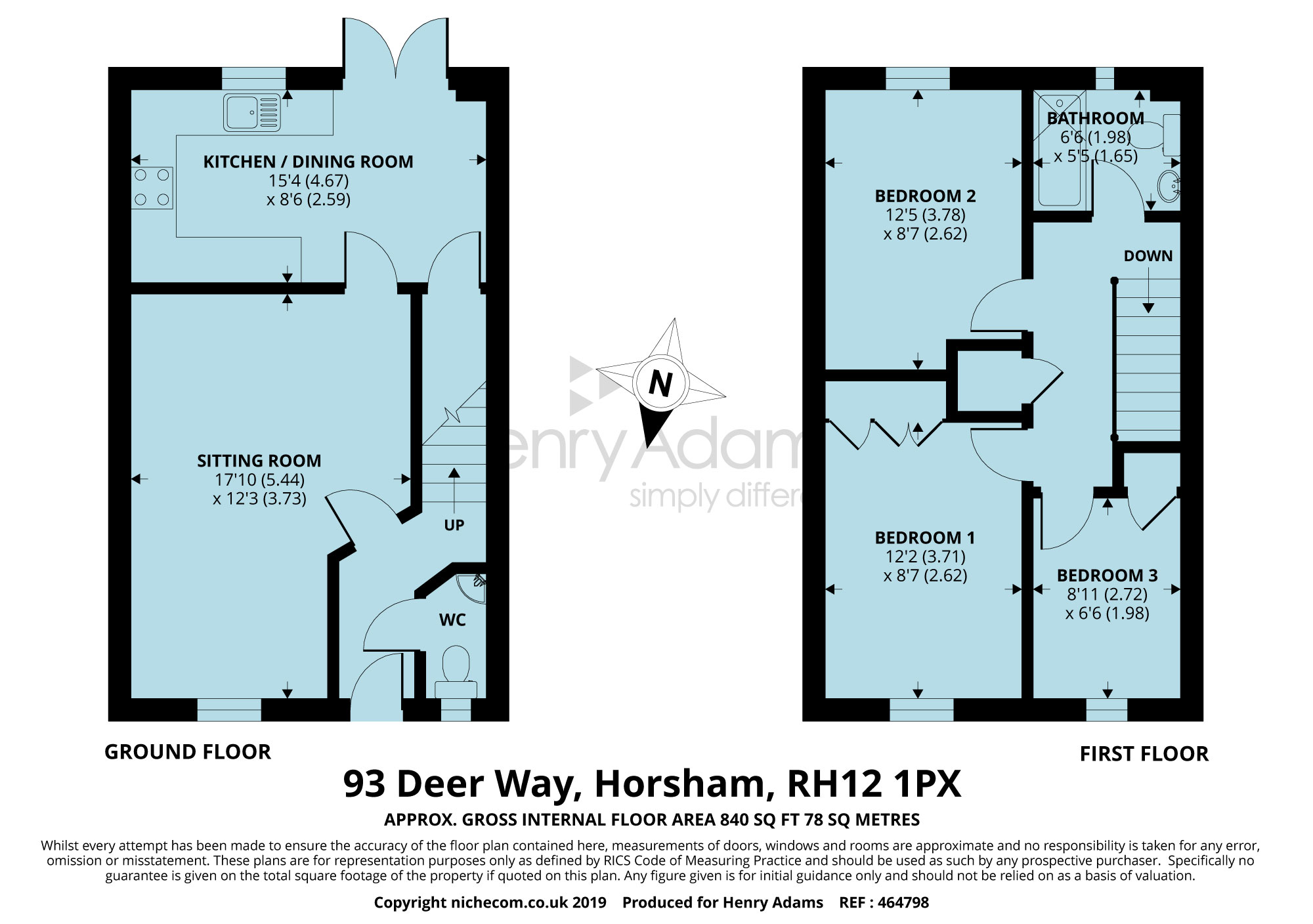 3 Bedrooms Terraced house for sale in Deer Way, Horsham RH12