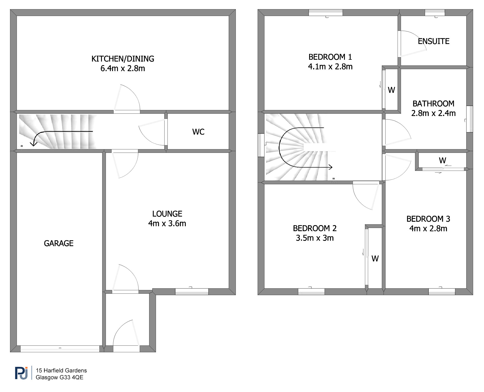 15 Harfield Gardens, Glasgow floorplan