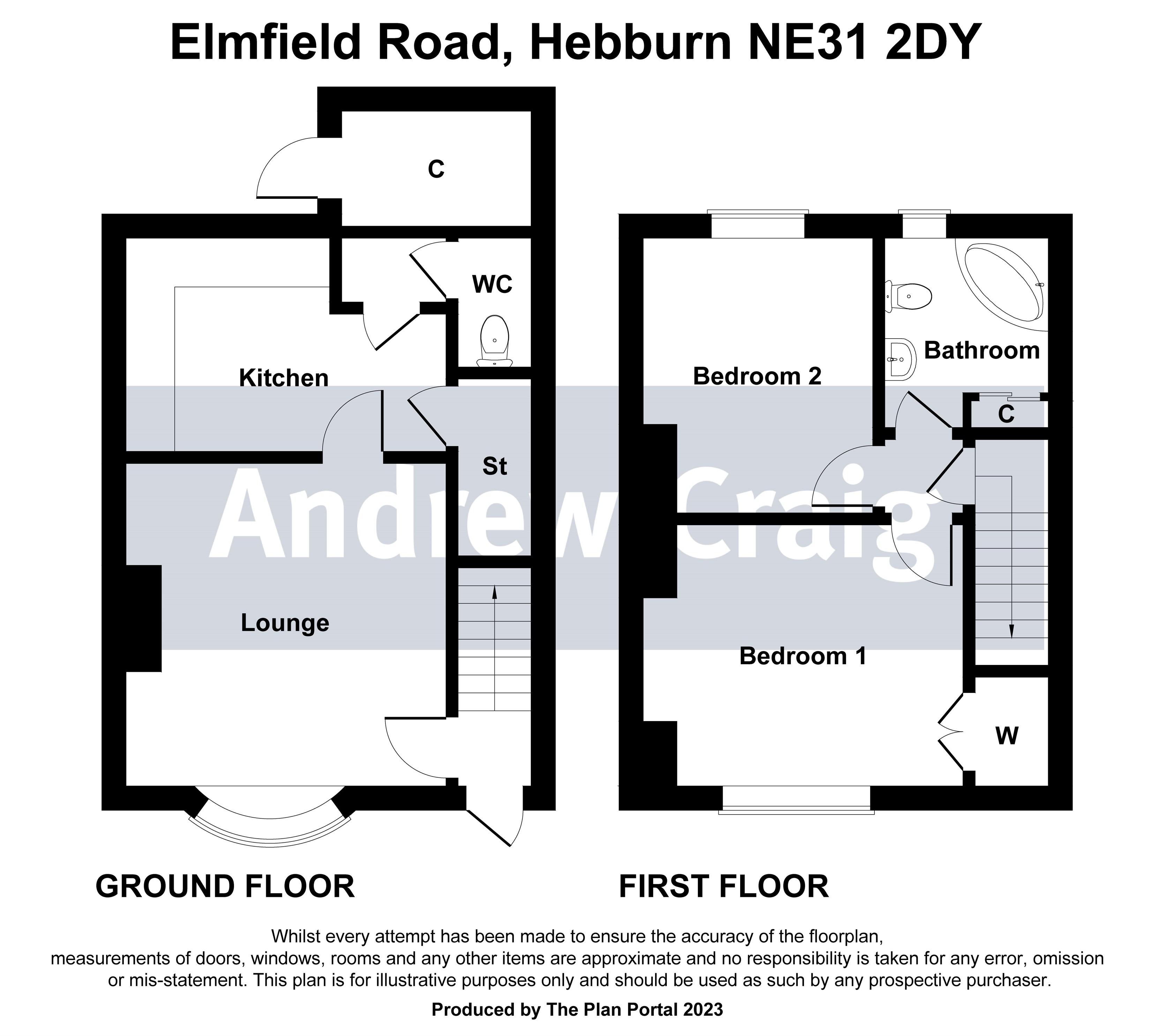 Elmfield Road, Hebburn NE31, 2 bedroom semidetached house for sale