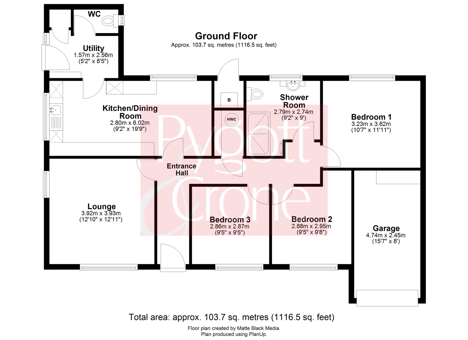 Roslyn, Rumbold Lane, Skegness floorplan