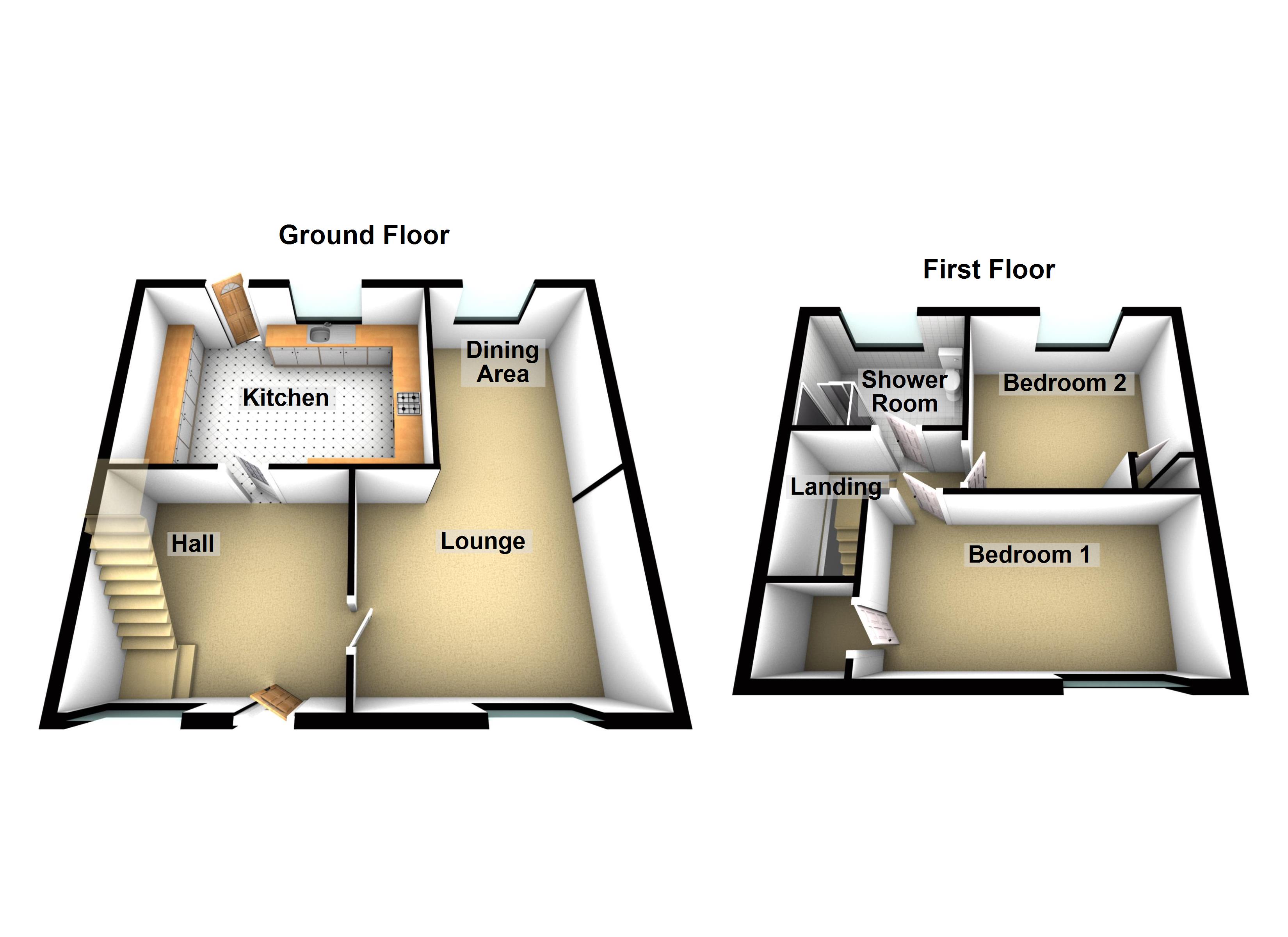 Park Drive, Blairgowrie PH10, 2 bedroom terraced house for sale