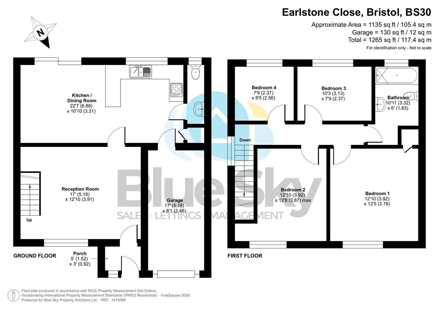 20, Earlstone Close, Bristol floorplan