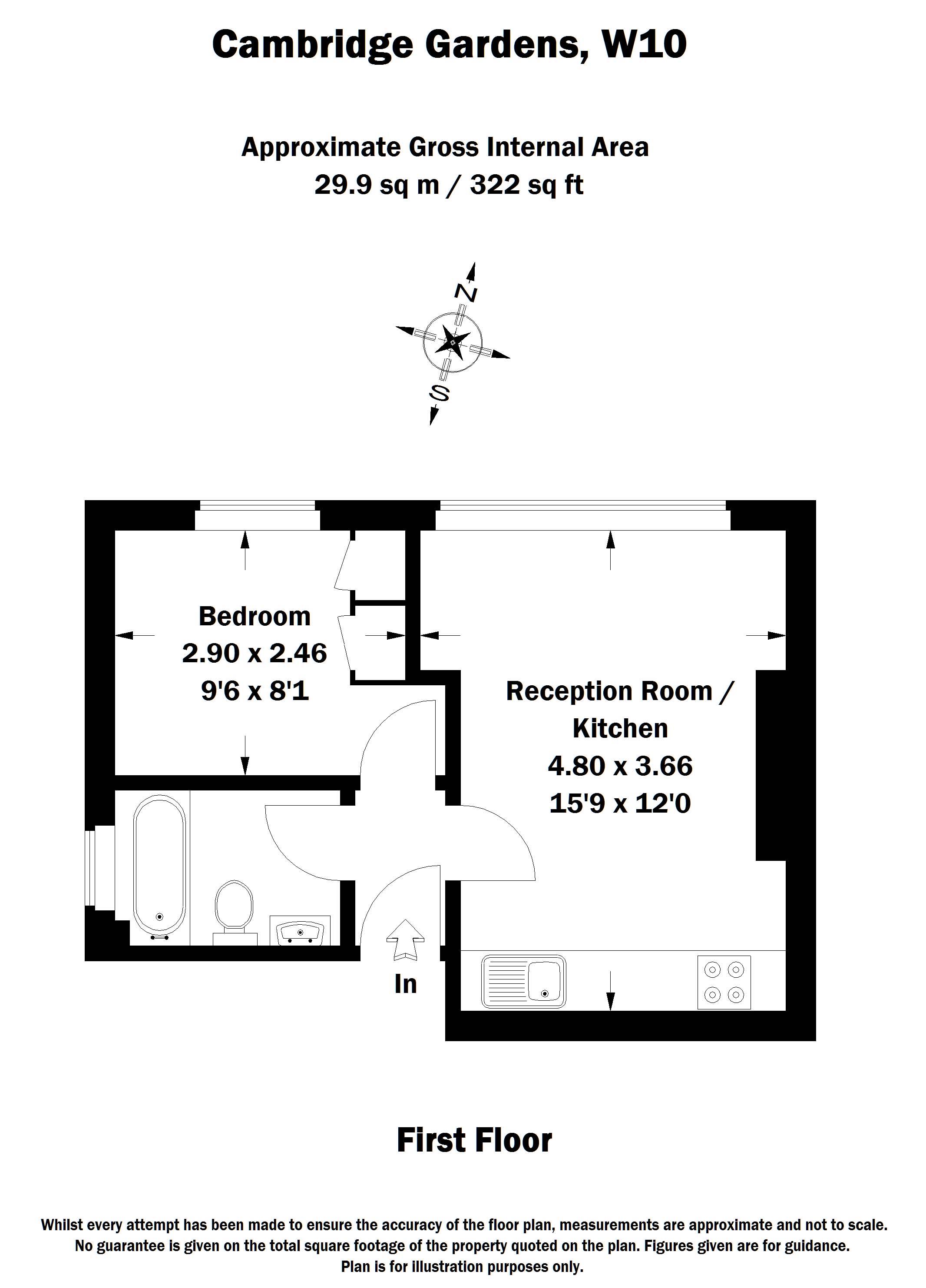 1 Bedrooms Flat to rent in Cambridge Gardens, London W10