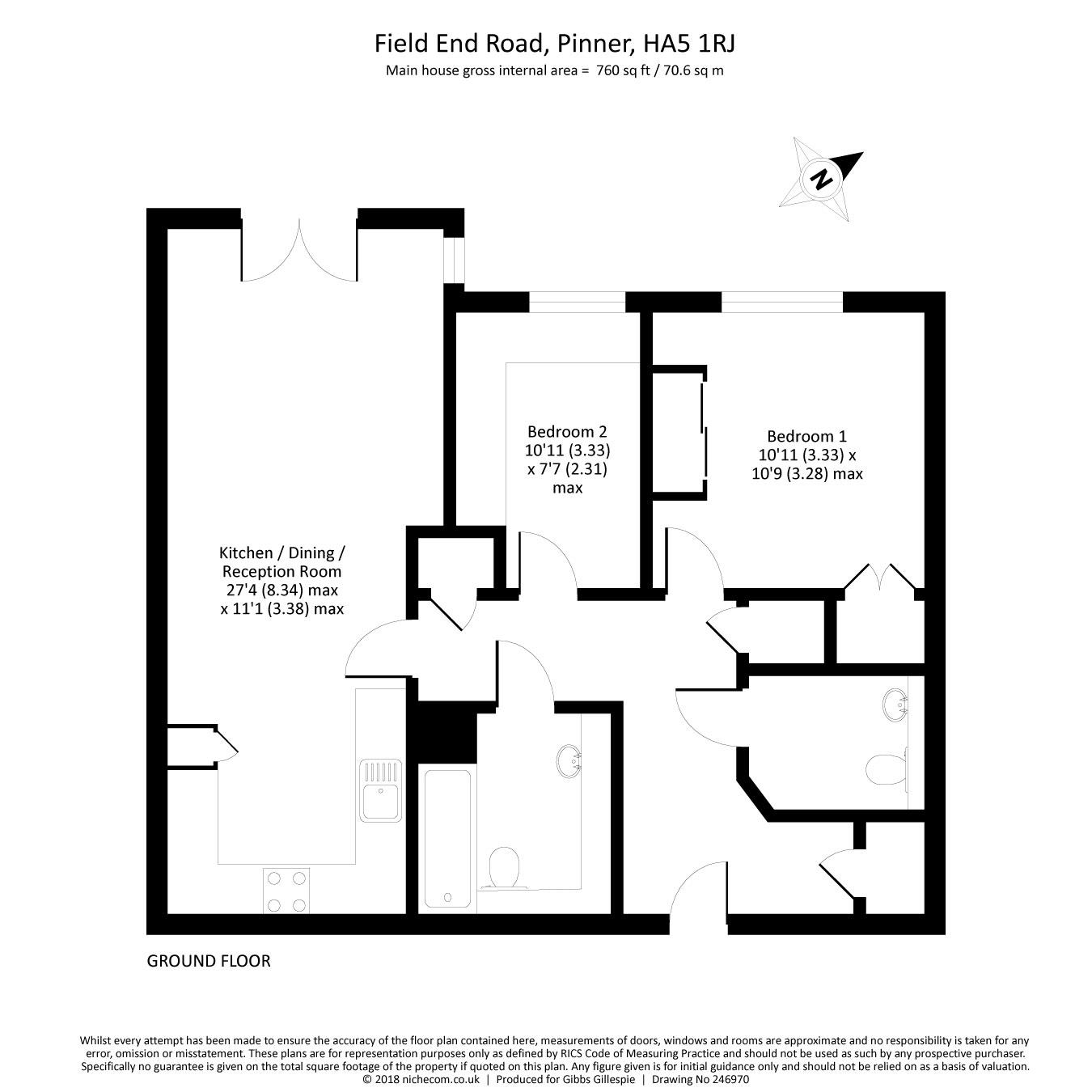 2 Bedrooms Flat to rent in Field End Road, Eastcote, Pinner HA5