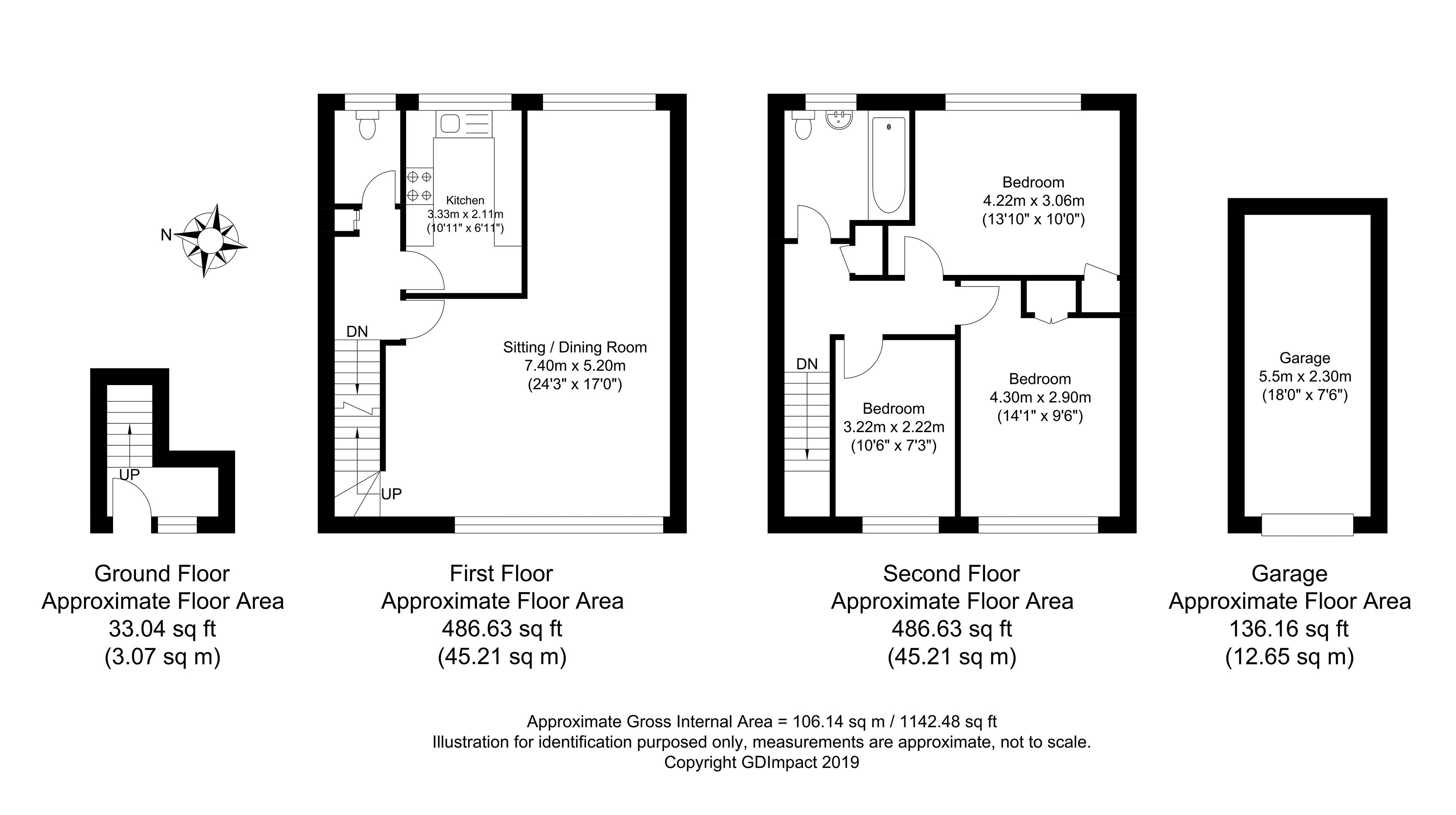 3 Bedrooms Maisonette for sale in Windsor Court, York Close, Horsham, West Sussex RH13