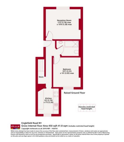Raised Ground, 149B, Englefield Road, London floorplan