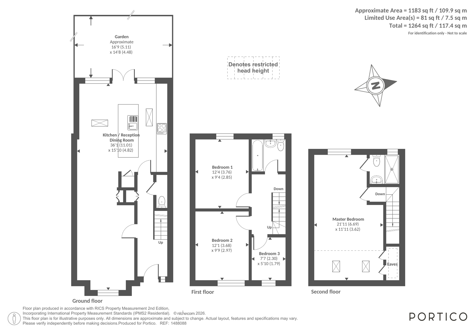 85, Willow Vale, London floorplan