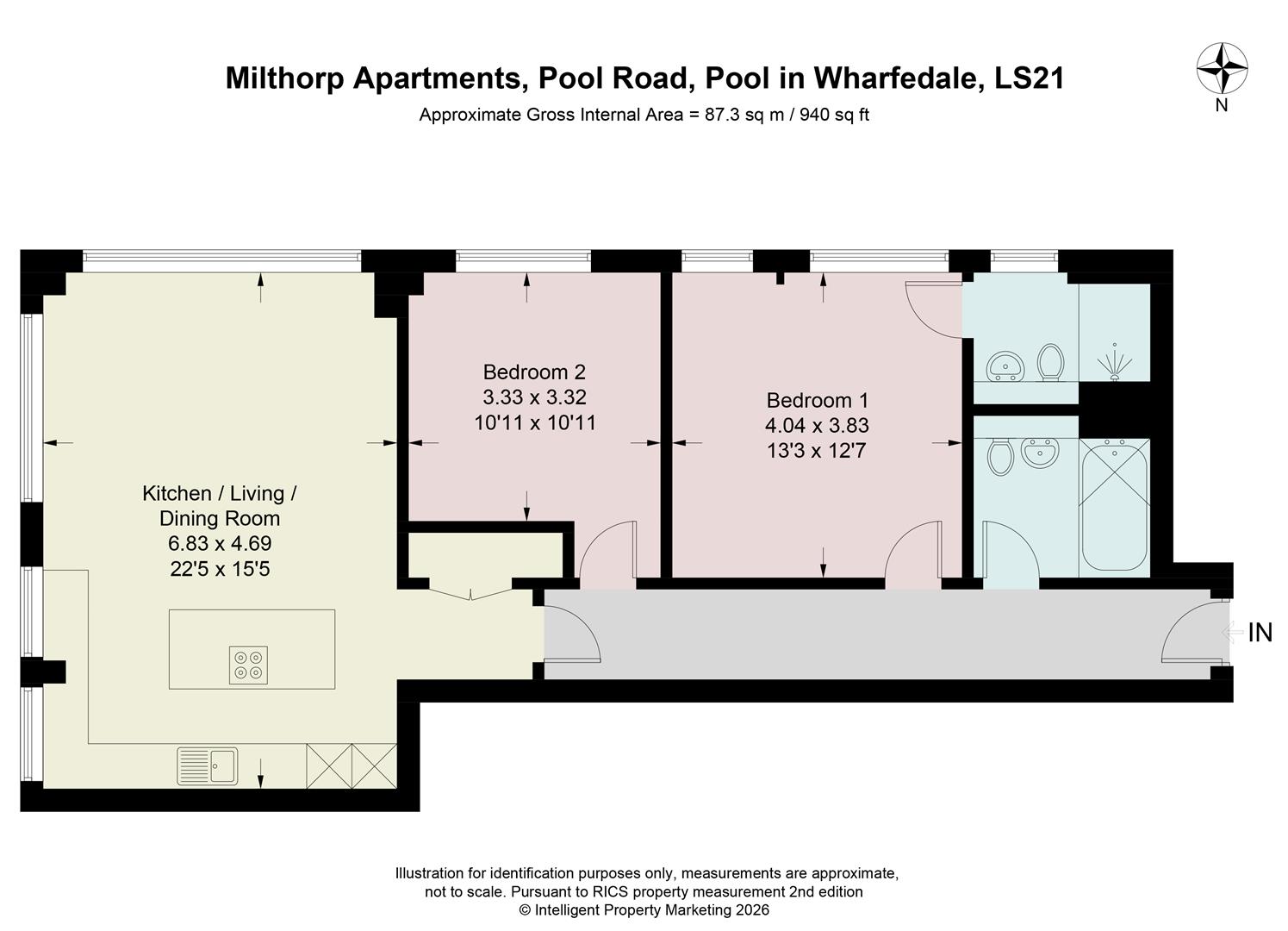 6 Milthorp Apartments, Pool Road, Pool In Wharfedale floorplan