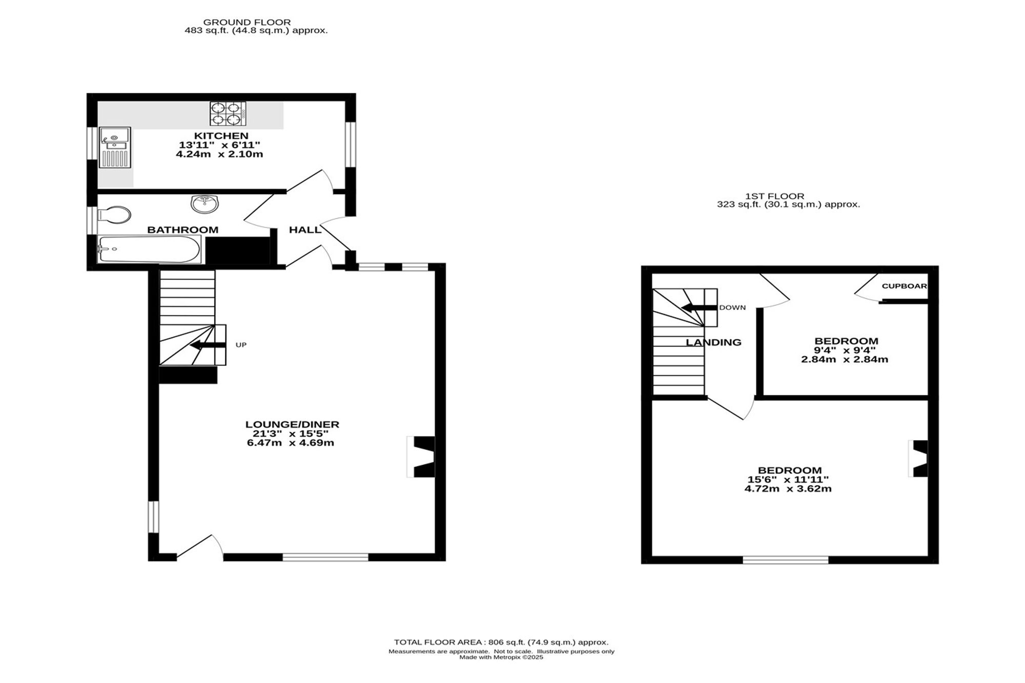 3 Garden Head Cottage Whitehough, High Peak floorplan