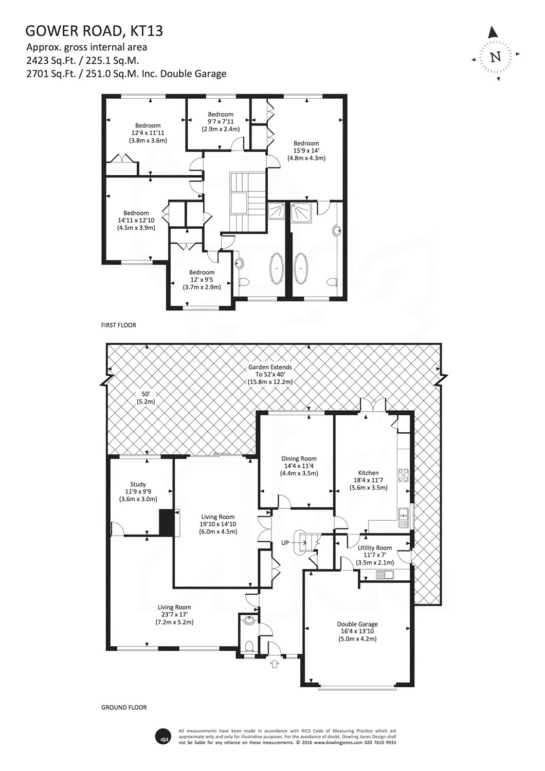 5 Bedrooms Detached house to rent in Gower Road, Weybridge, Surrey KT13