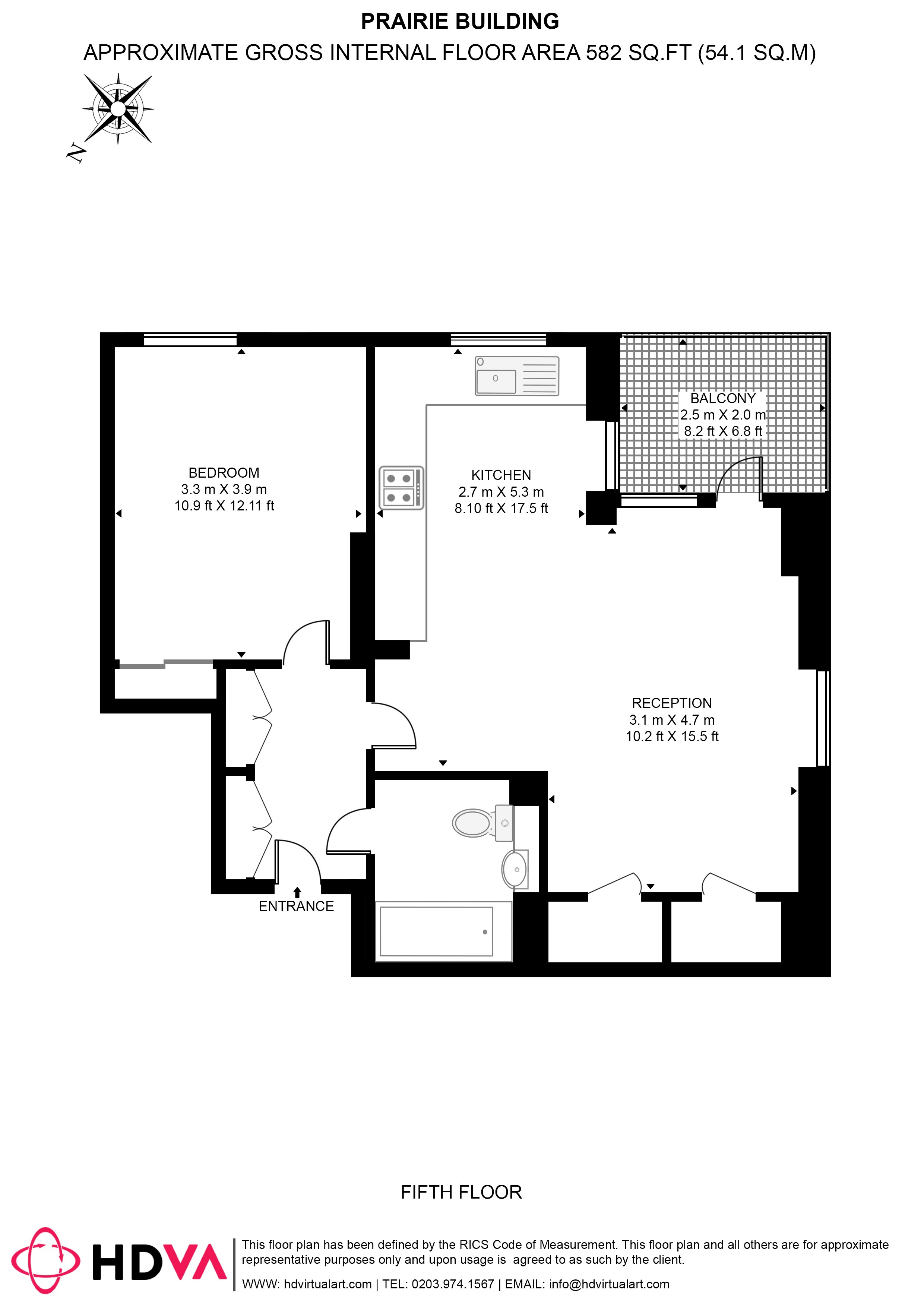 Flat 15, Prairie Building, 45, Liberty Bridge Road, London floorplan