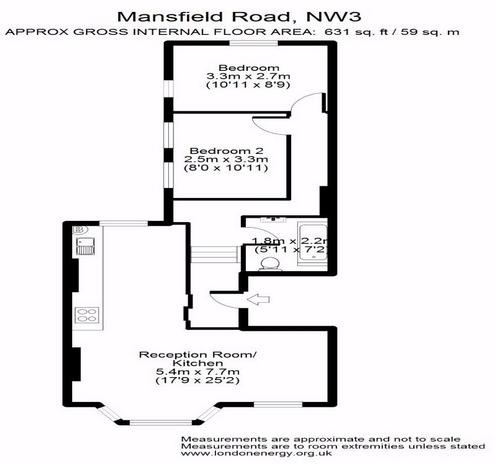 2 Bedrooms Terraced house to rent in Mansfield Road, London NW3