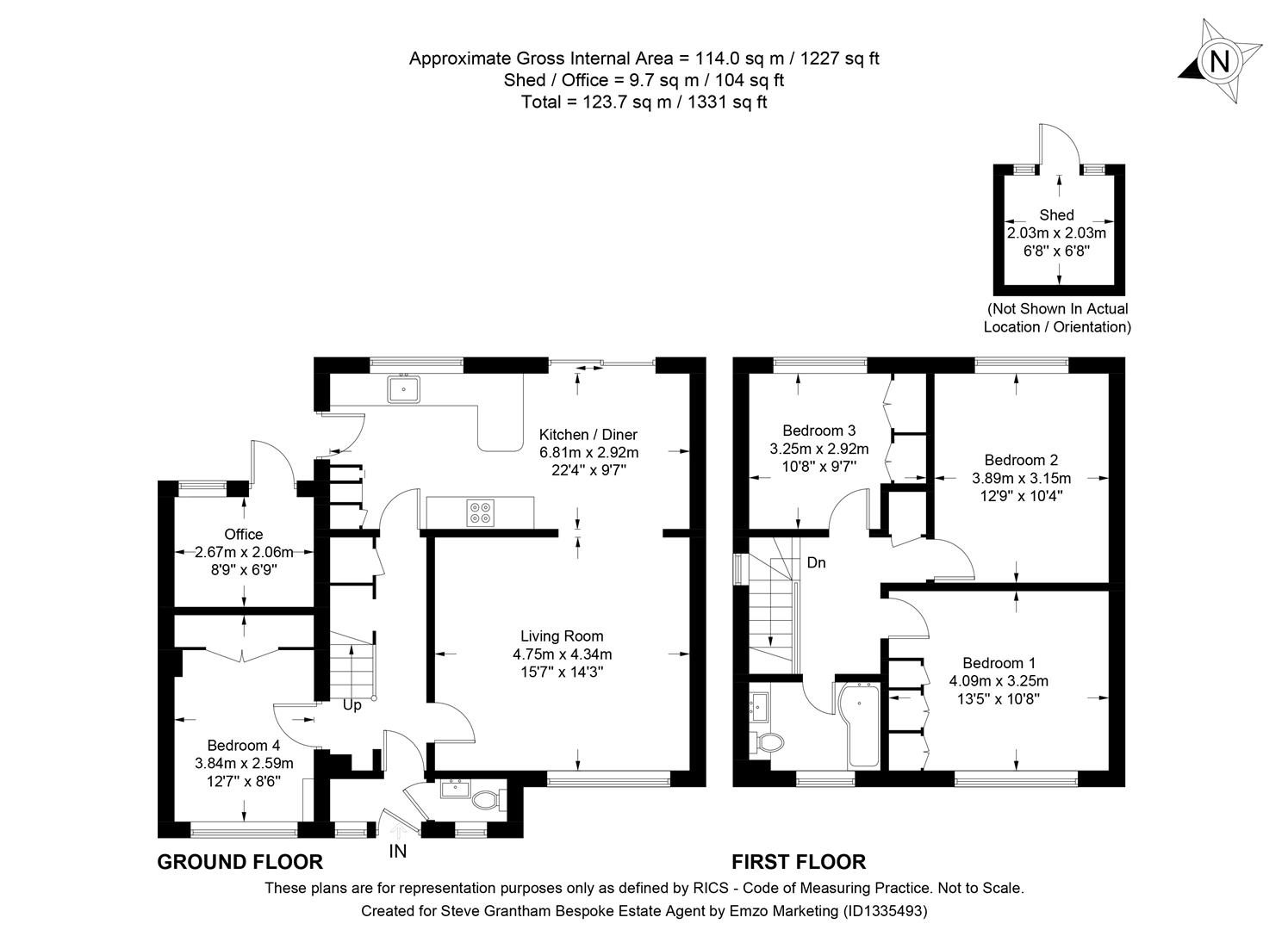 1, Sandalwood Close, Clanfield floorplan