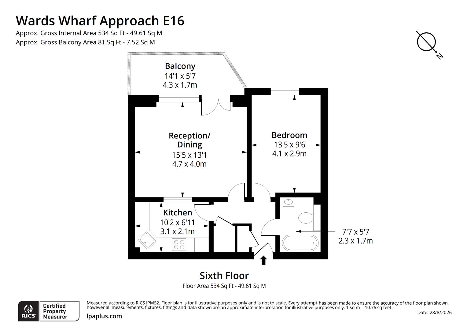 102, Wards Wharf Approach, London floorplan