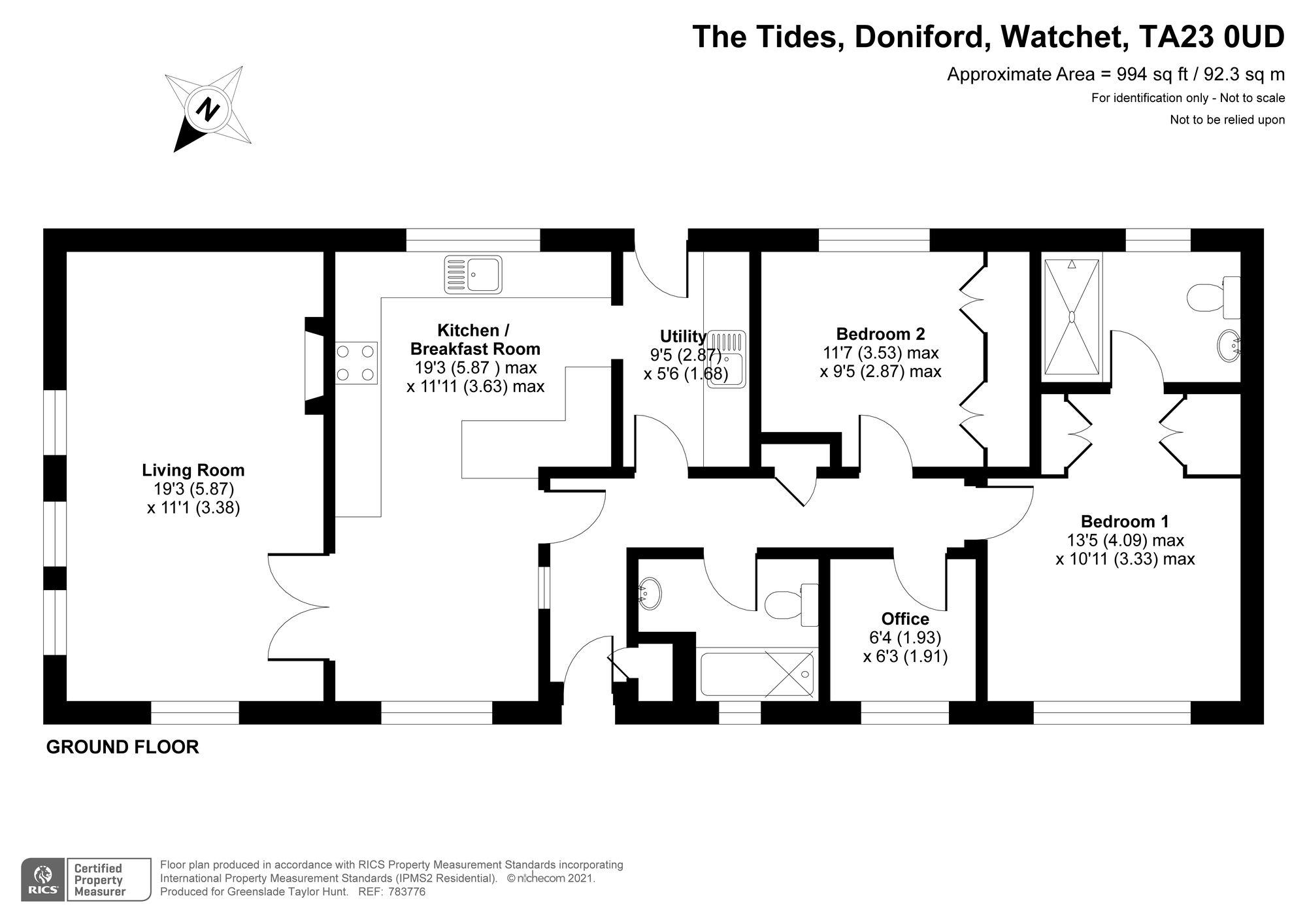 15, The Tides, Watchet floorplan