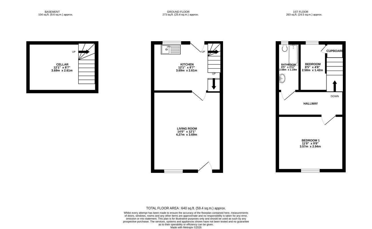 1 James Street, Barnsley floorplan