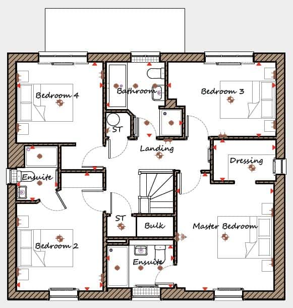 "The Castleton at Crick Road, Hillmorton, Rugby CV23, 4 bedroom detached house for