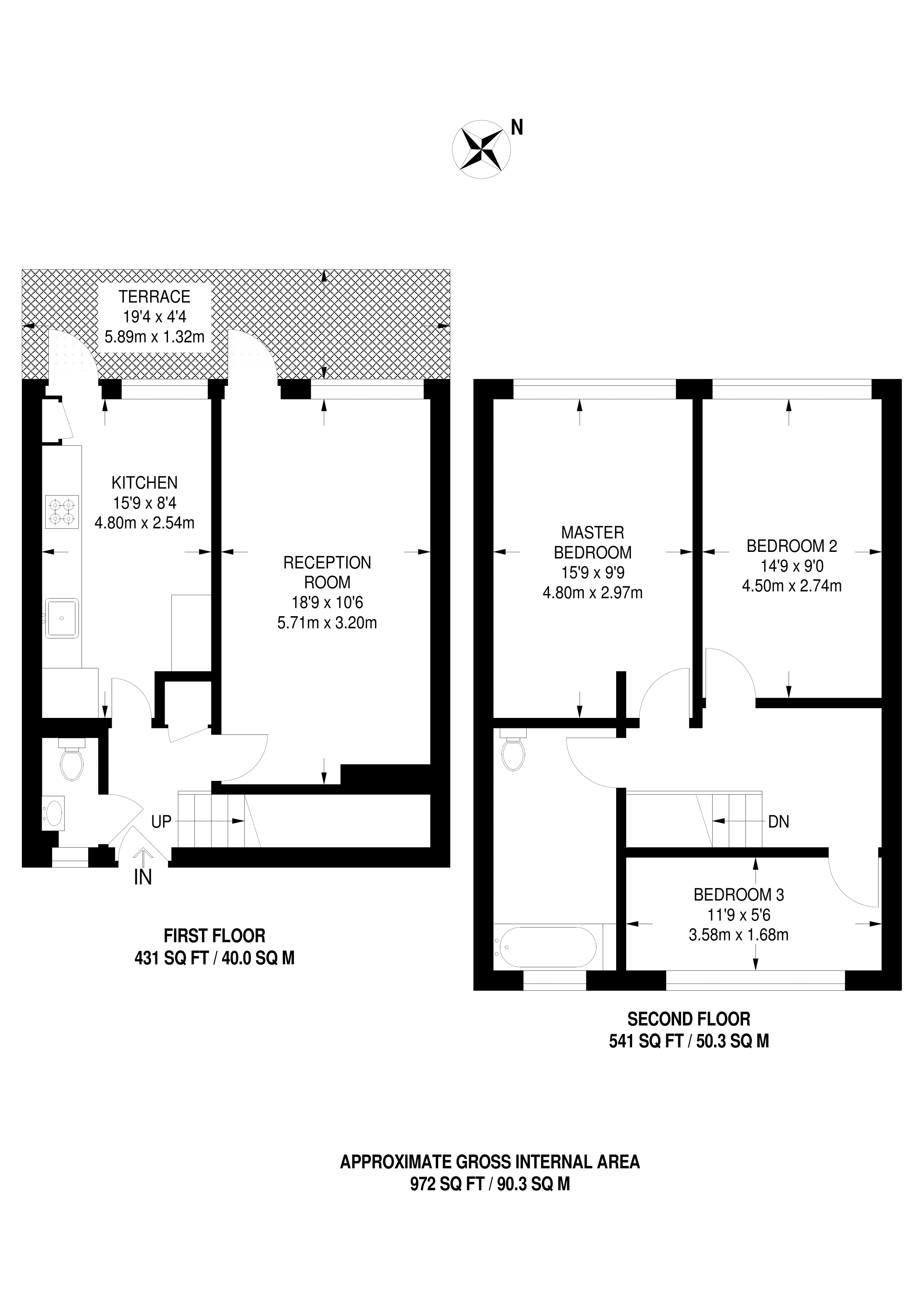 3 Bedrooms Flat to rent in Carnoustie Drive, Islington N1