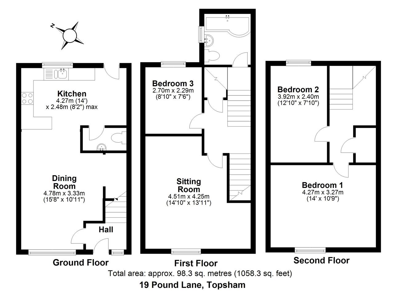 19, Pound Lane, Topsham floorplan