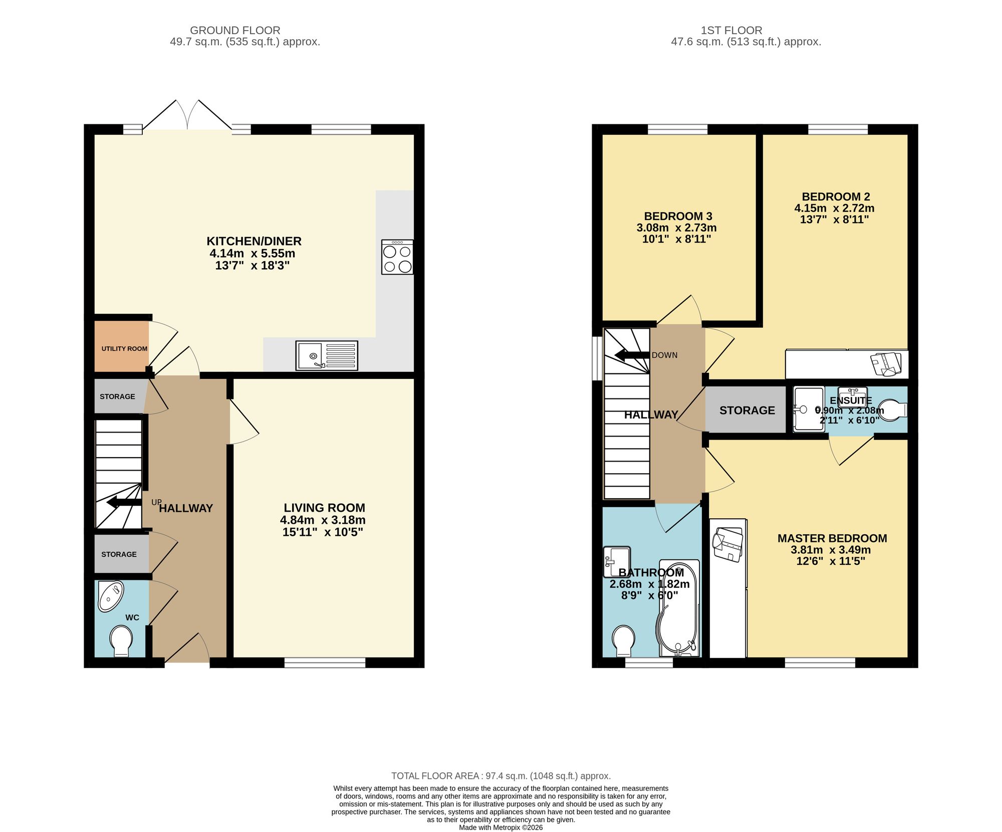 1 Middlecroft Court, Chesterfield floorplan