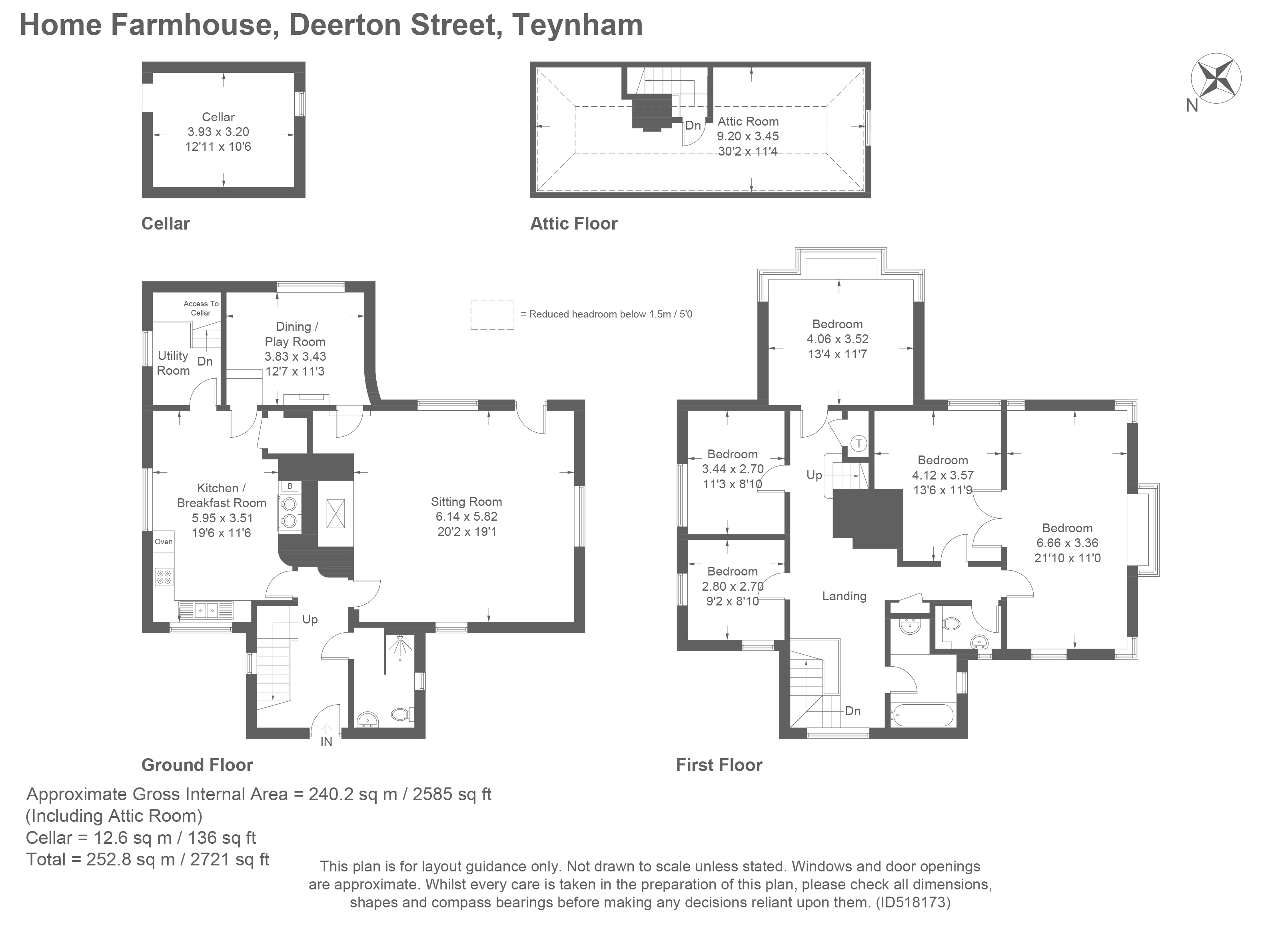 5 Bedrooms Detached house for sale in Deerton Street, Teynham, Sittingbourne ME9