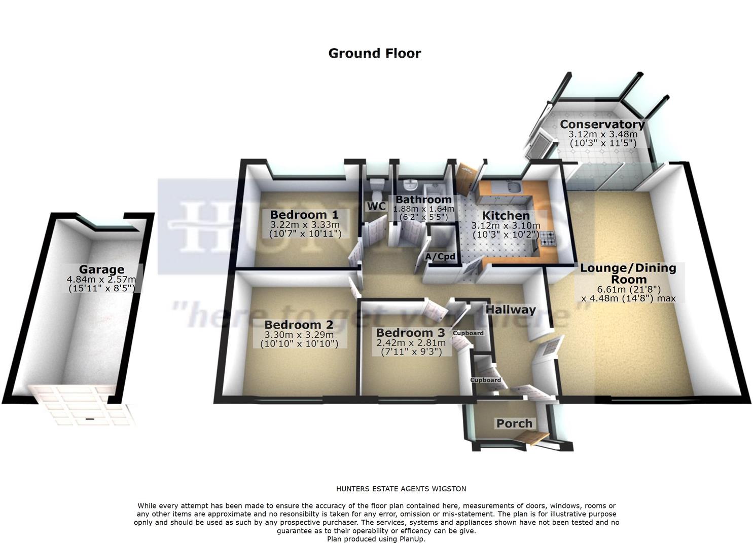 Woburn Close, Wigston, Leicestershire LE18, 3 bedroom detached bungalow