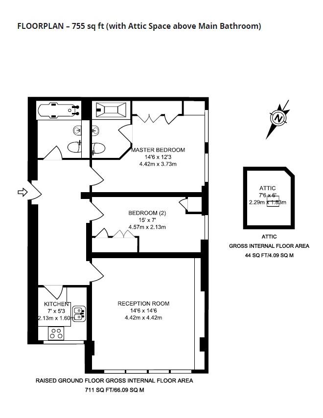 Flat 5, 34-35, Bolton Gardens, London floorplan