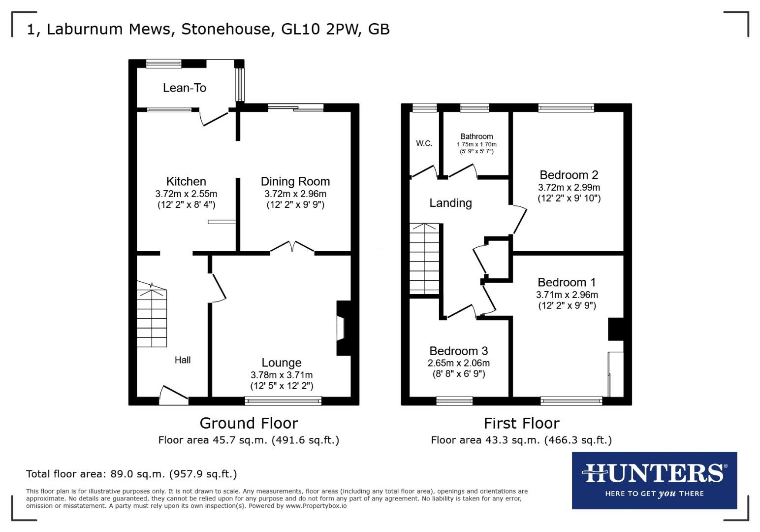 1, Laburnum Mews, Stonehouse floorplan