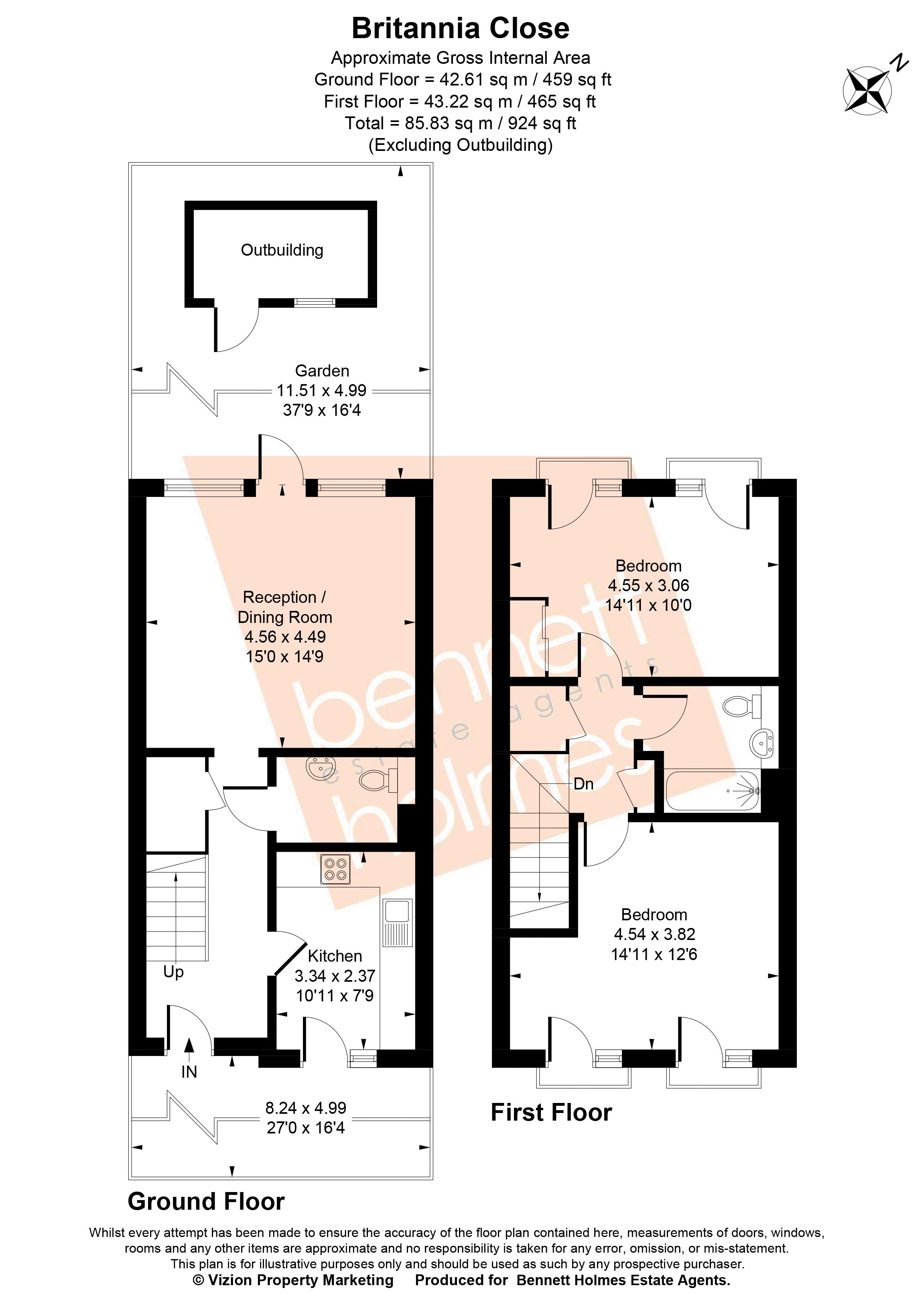 53, Britannia Close, Northolt floorplan