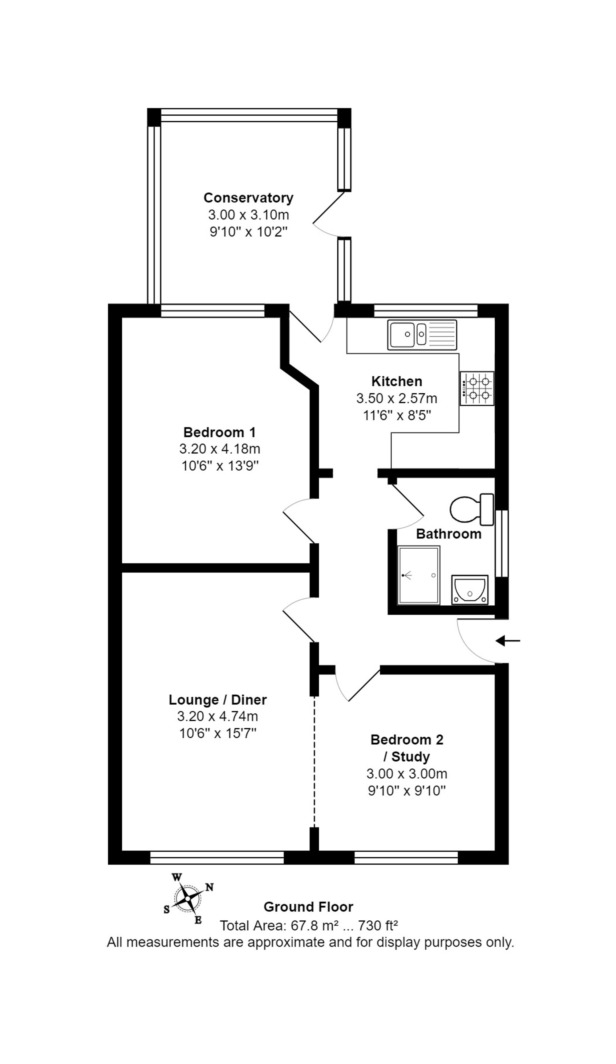 Truro Road, Harrogate HG3, 2 bedroom semidetached bungalow for sale
