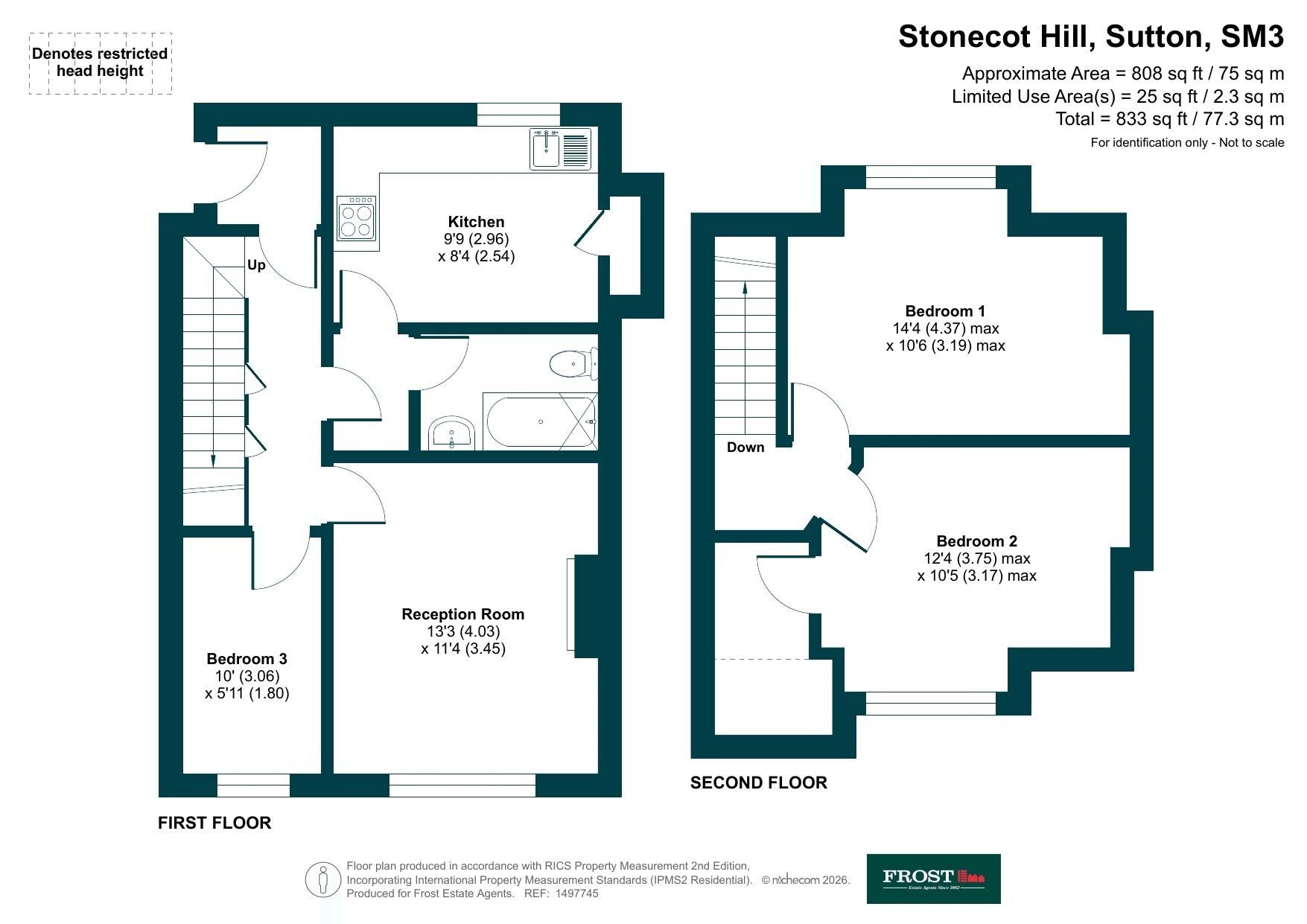 3, 49a, Stonecot Hill, Sutton floorplan