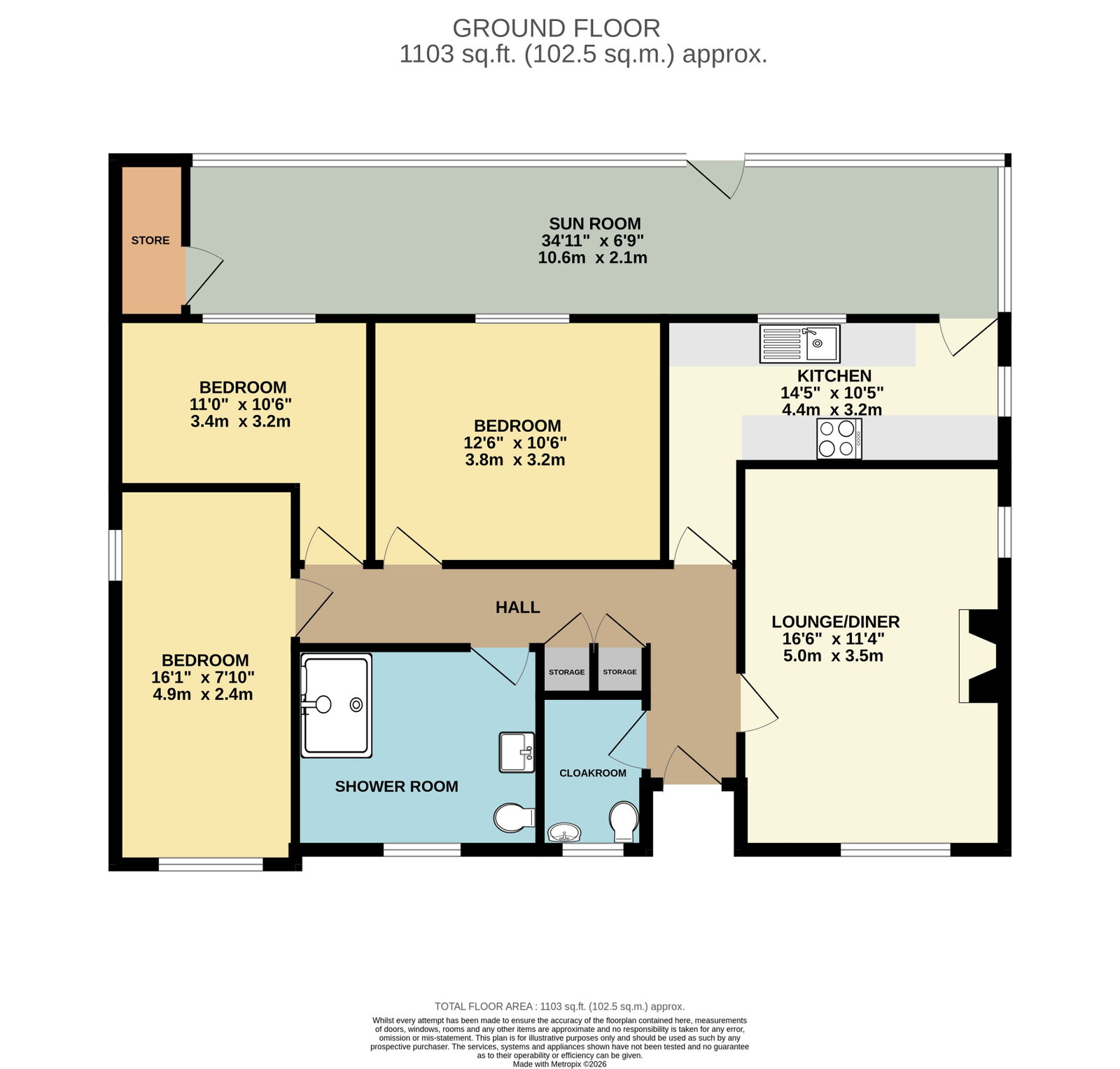 76, Wedderburn Road, Malvern floorplan