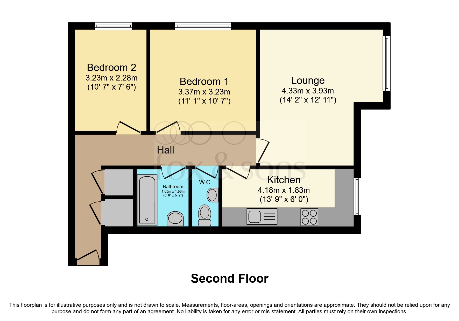 Flat 17, Melbourne Court, 46, Seabourne Road, BOURNEMOUTH floorplan