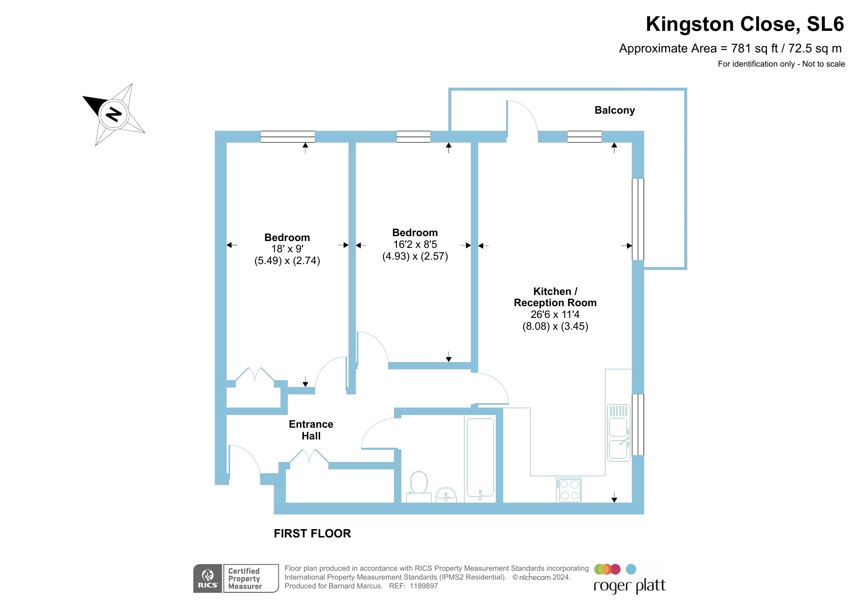 Apartment 6, Goldcrest House, 3, Kingston Close, Maidenhead floorplan