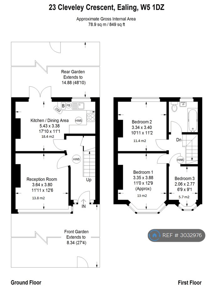 Cleveley Crescent, London floorplan