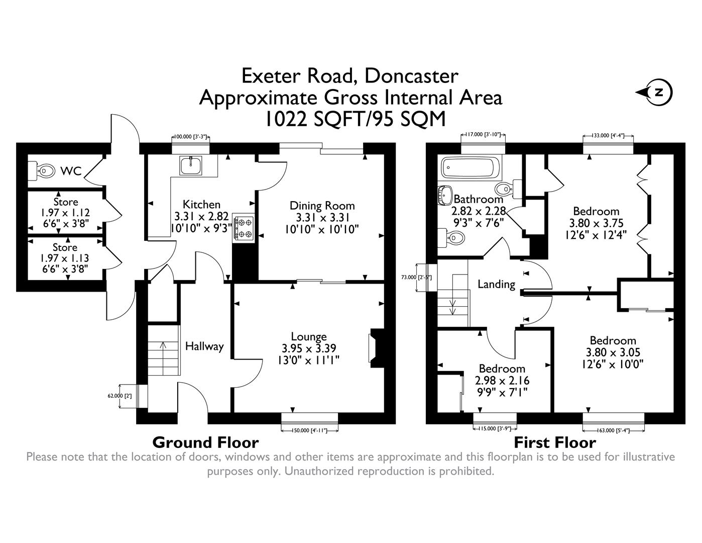 2, Exeter Road, Doncaster floorplan