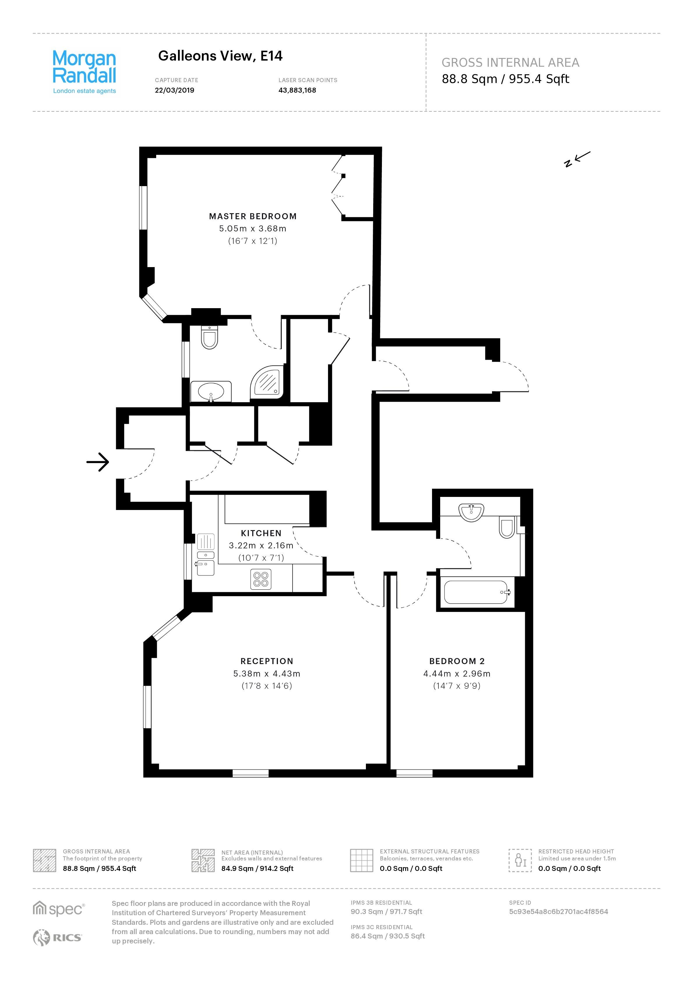 2 Bedrooms Flat to rent in Galleons View, Canary Wharf E14