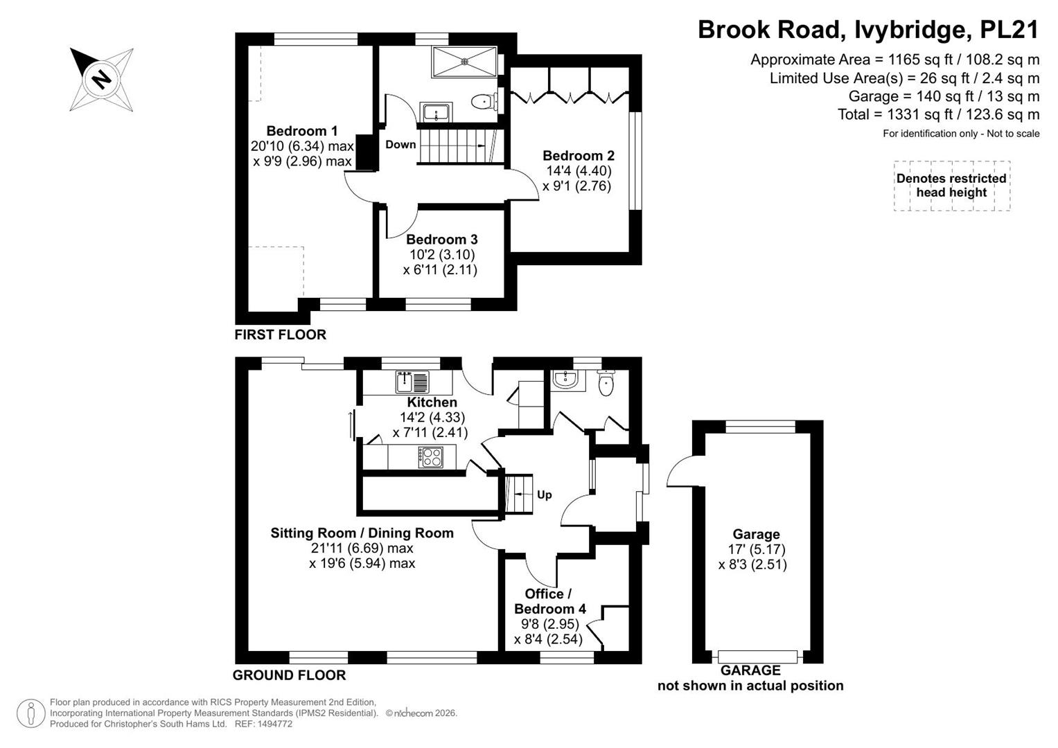 7, Brook Road, Ivybridge floorplan