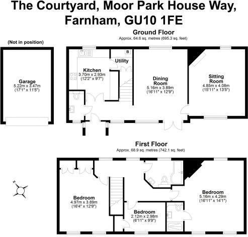 3 The Courtyard, Moor Park House Way, Farnham floorplan