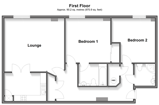 Gunwharf Quays, Portsmouth floorplan