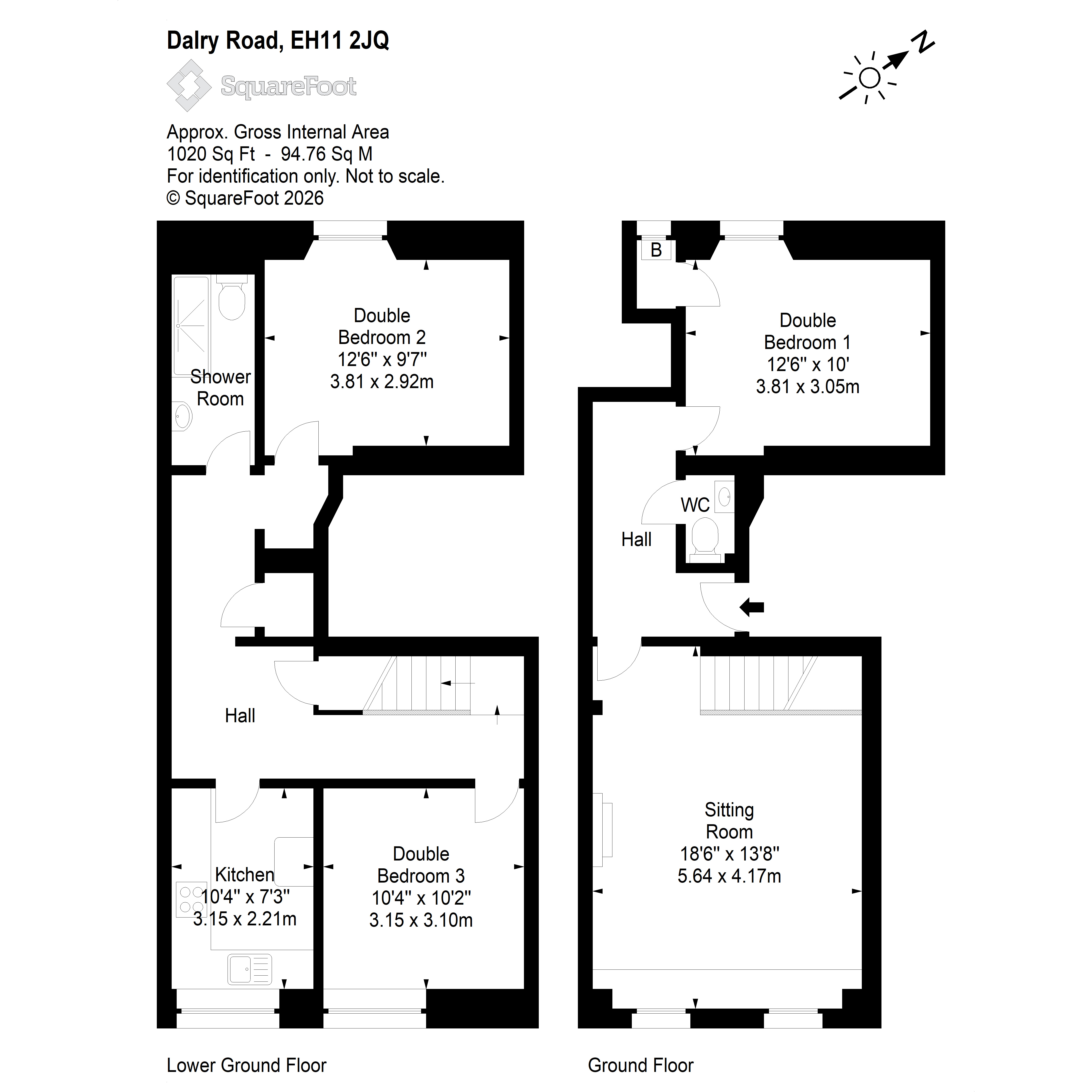 PF2, 256, Dalry Road, Edinburgh floorplan