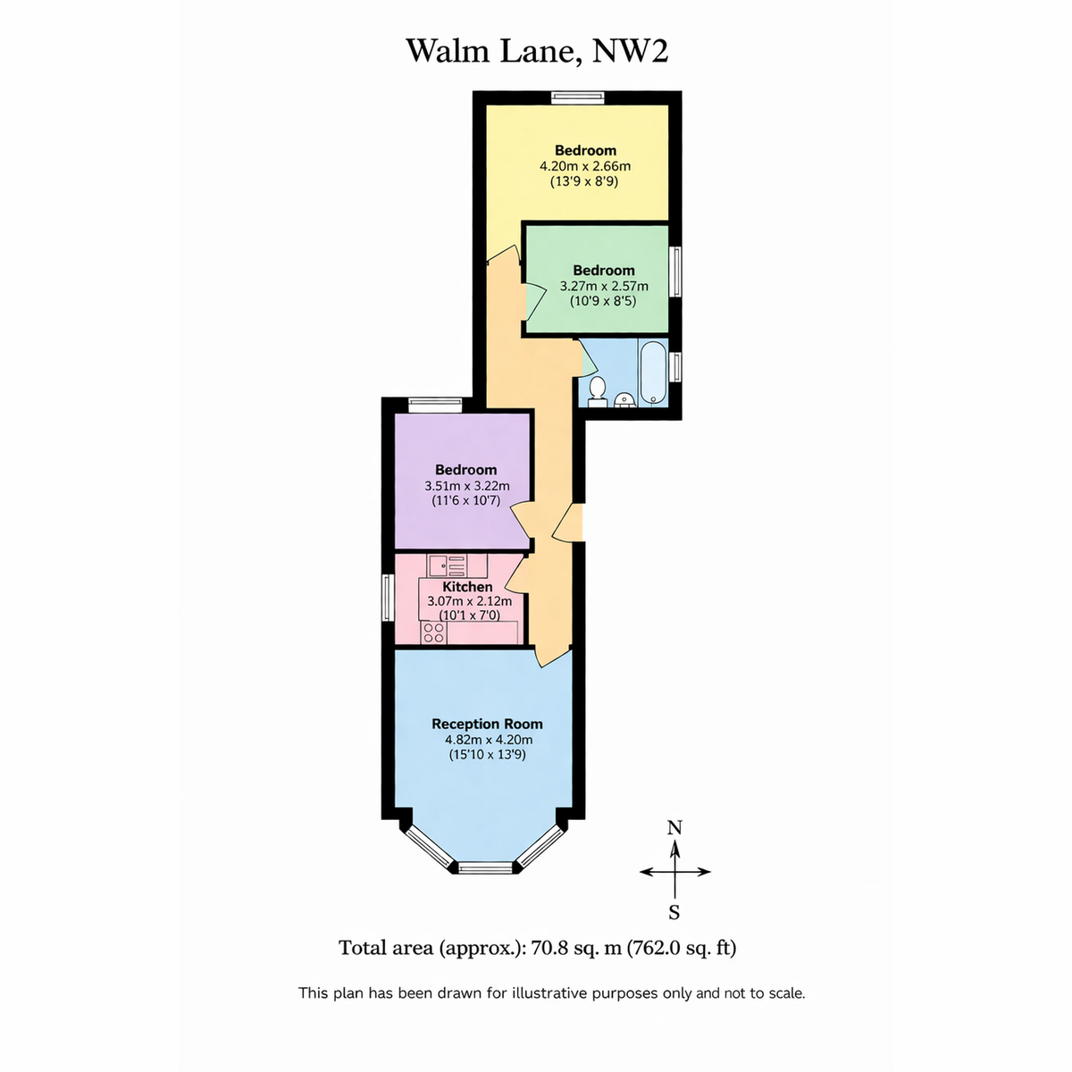 Flat 3, 185, Walm Lane, London floorplan