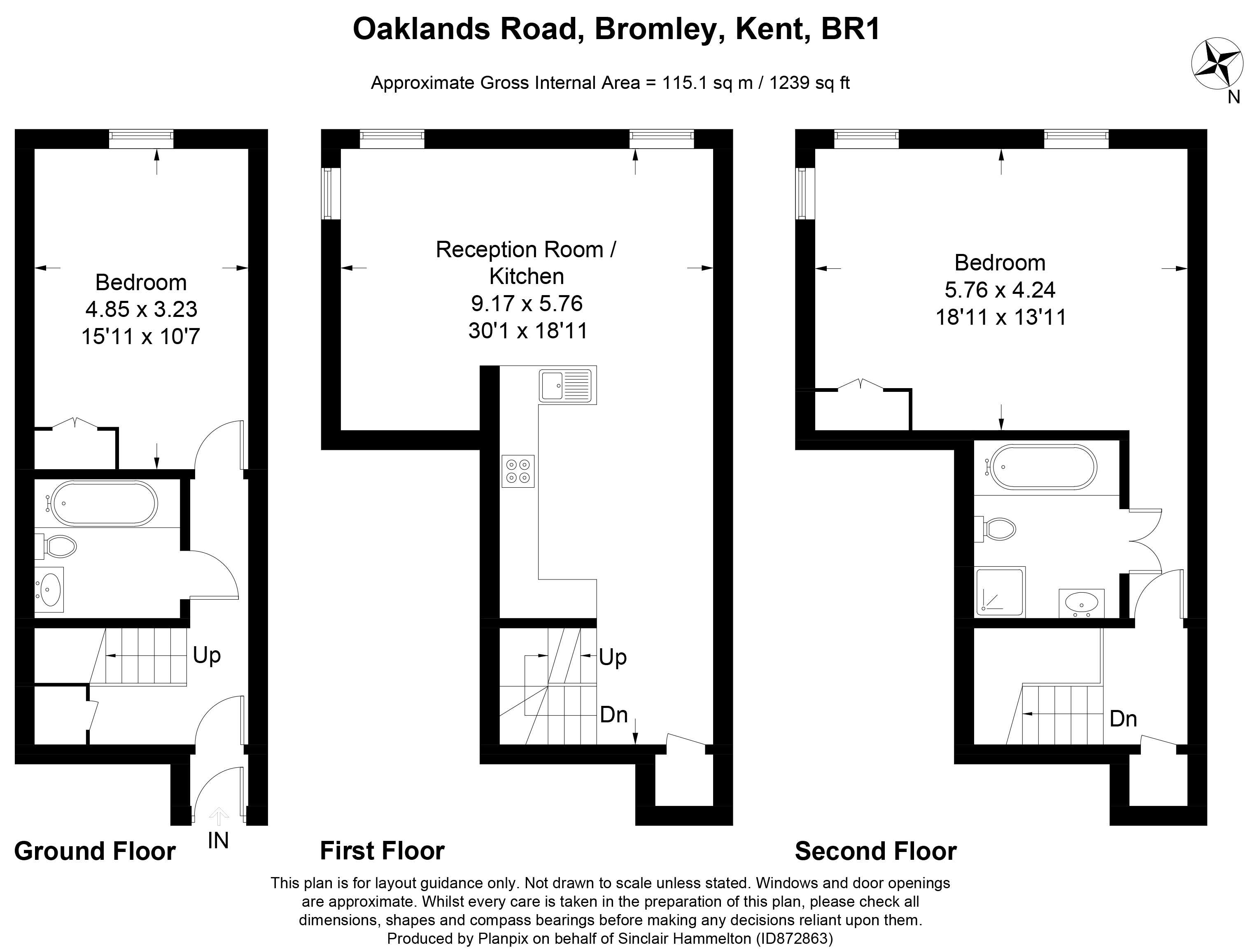 Linden Court, 35 Oaklands Road, Bromley BR1, 2 bedroom for