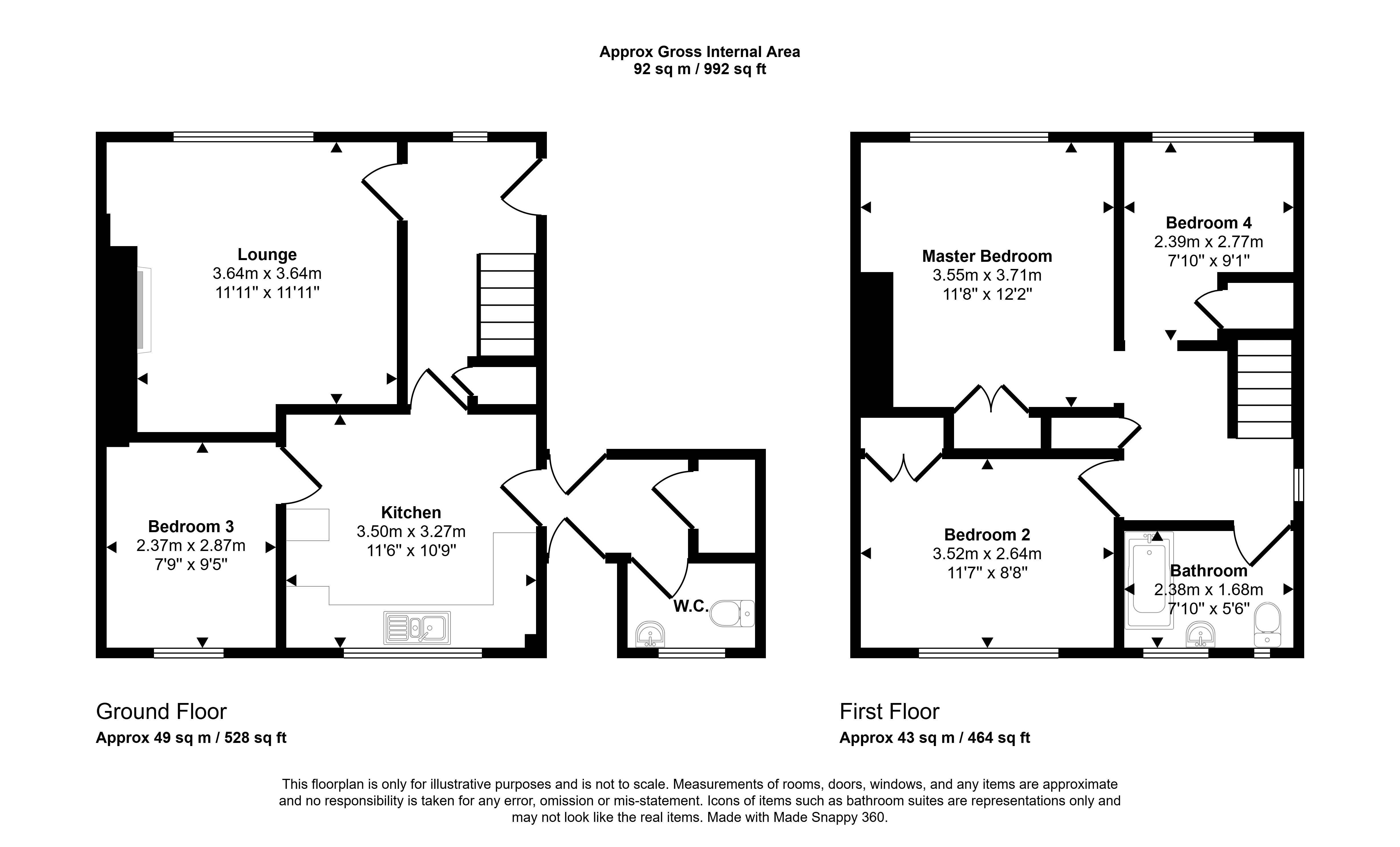 66, Hillside Gardens, Stanley floorplan