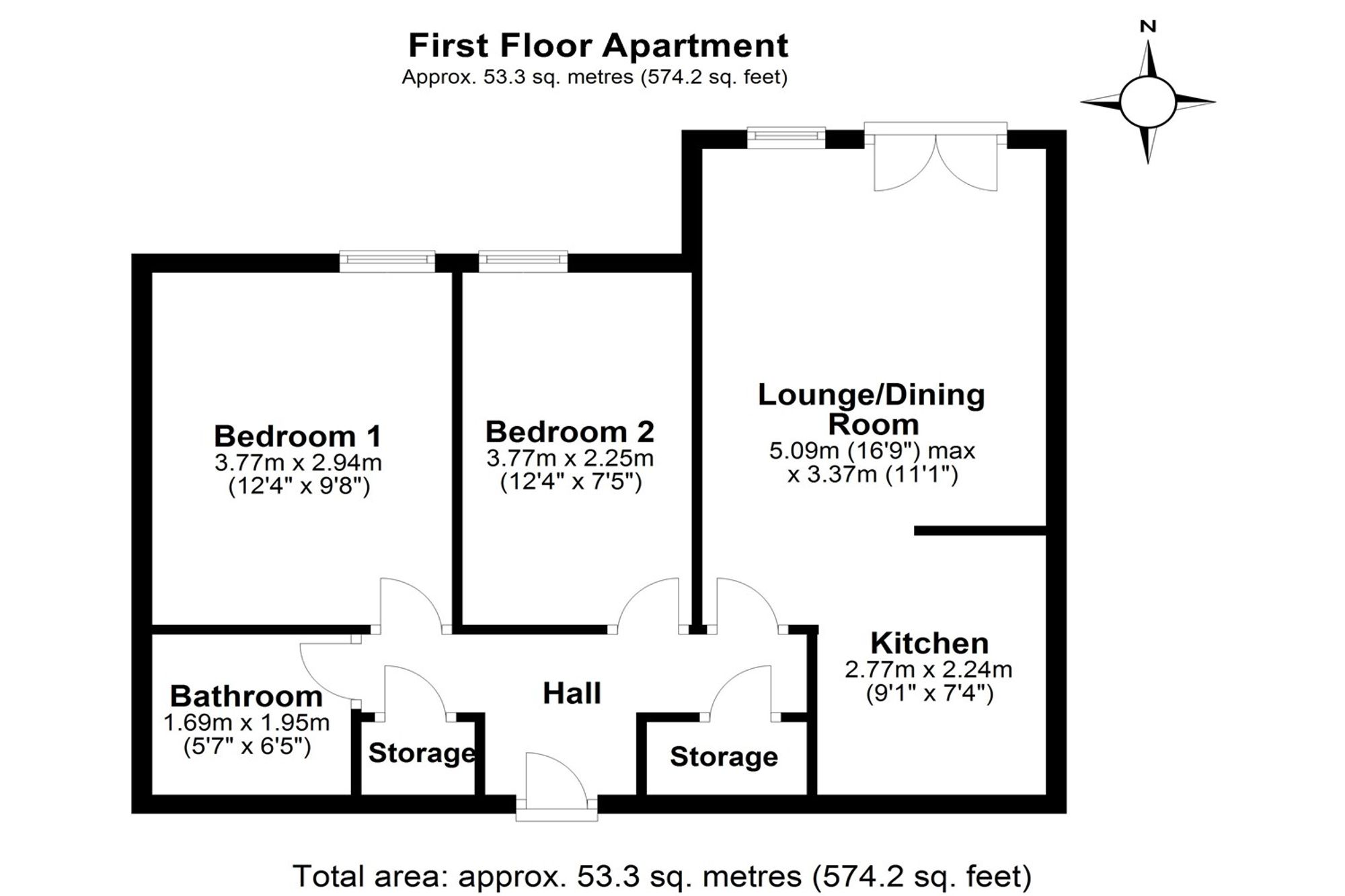 Flat 12, Greenfields Lodge Ferma Lane, Chester floorplan